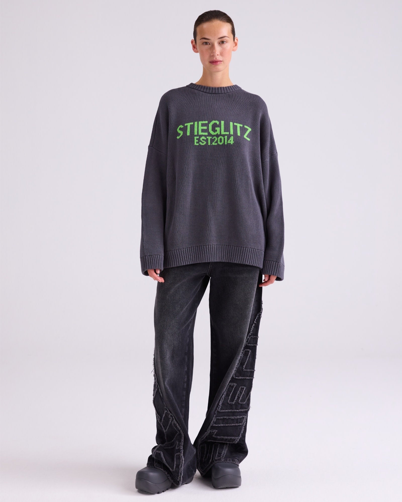 Anita gebreide trui - Grijs