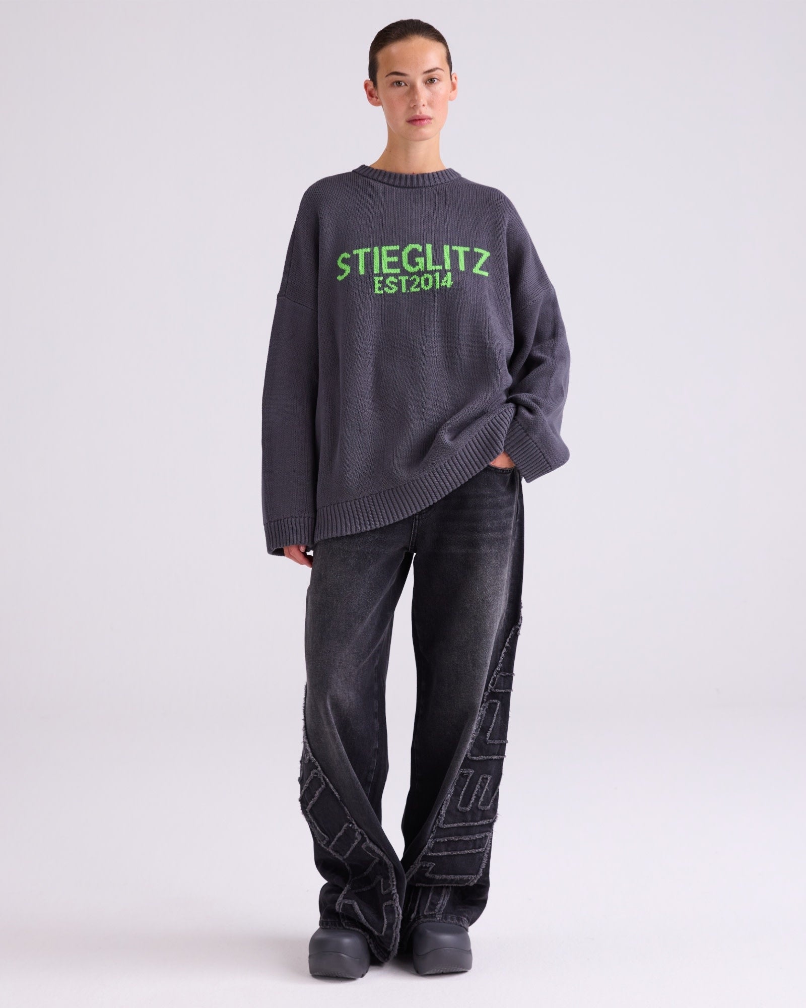 Anita gebreide trui - Grijs