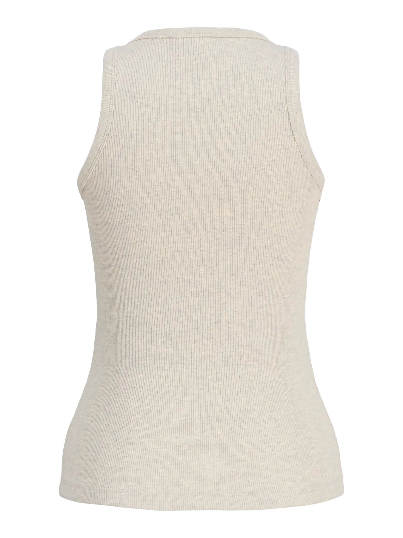 JXFRIDA U-NECK TOP - OATMEAL MELANGE