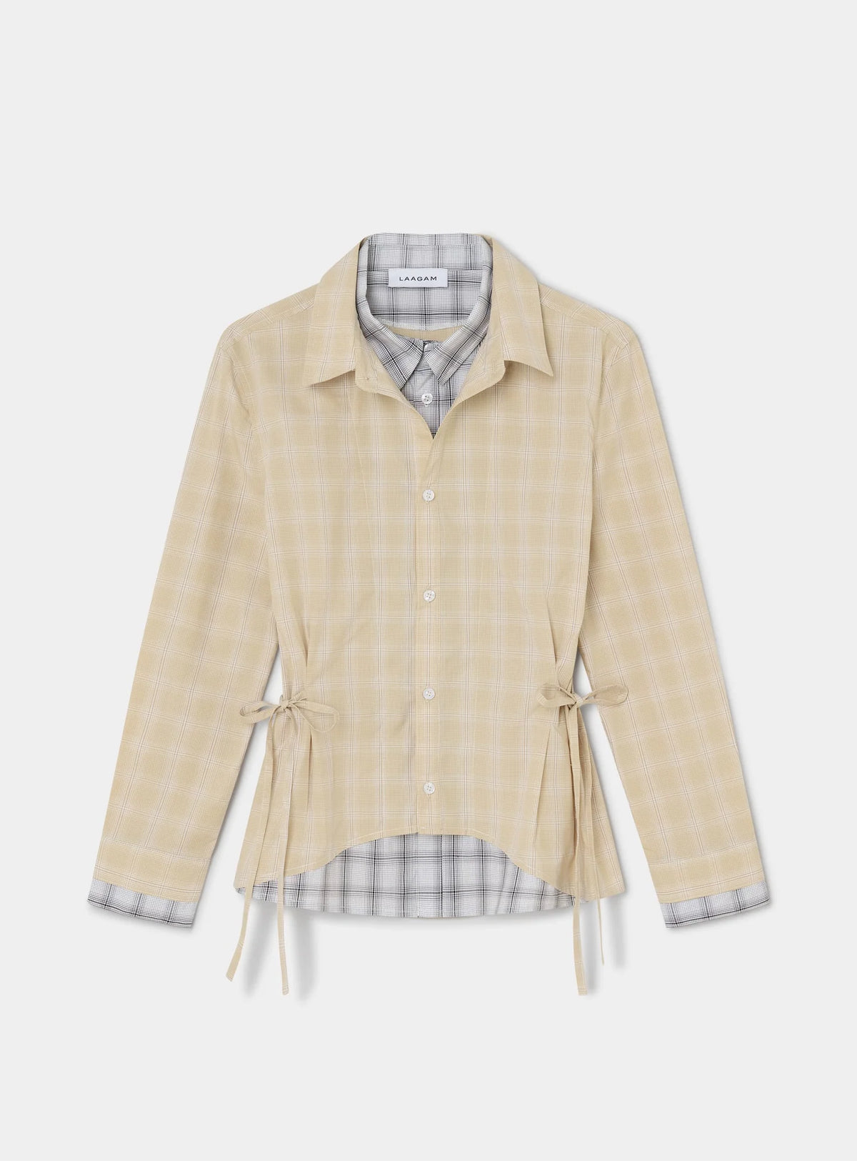 CHAPELL BEIGE SQUARED LAYERED SHIRT