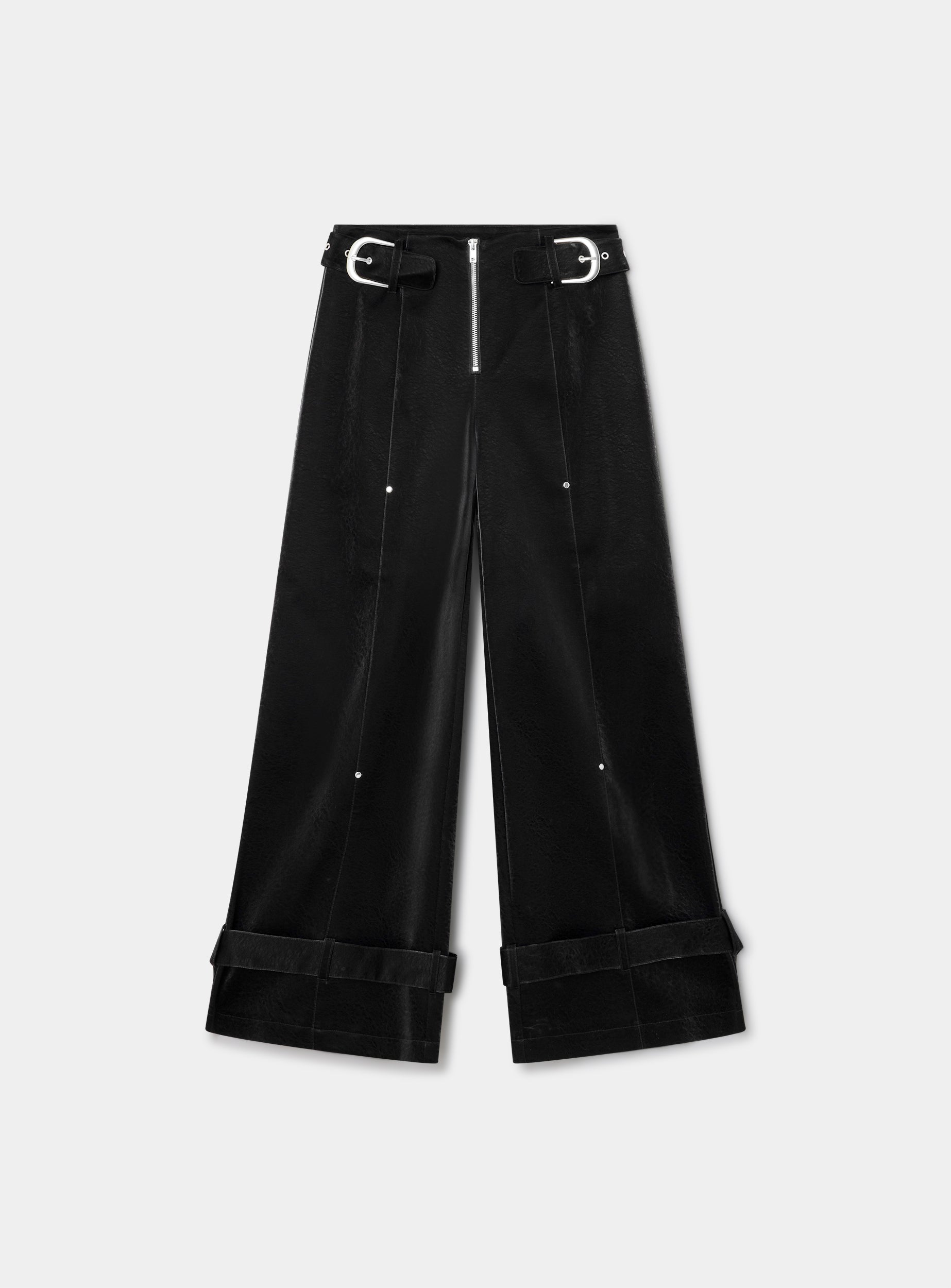 Kaori textured pants - Black