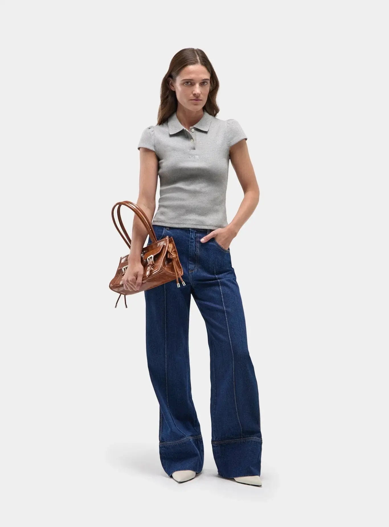 Erya polo T-shirt - Grey