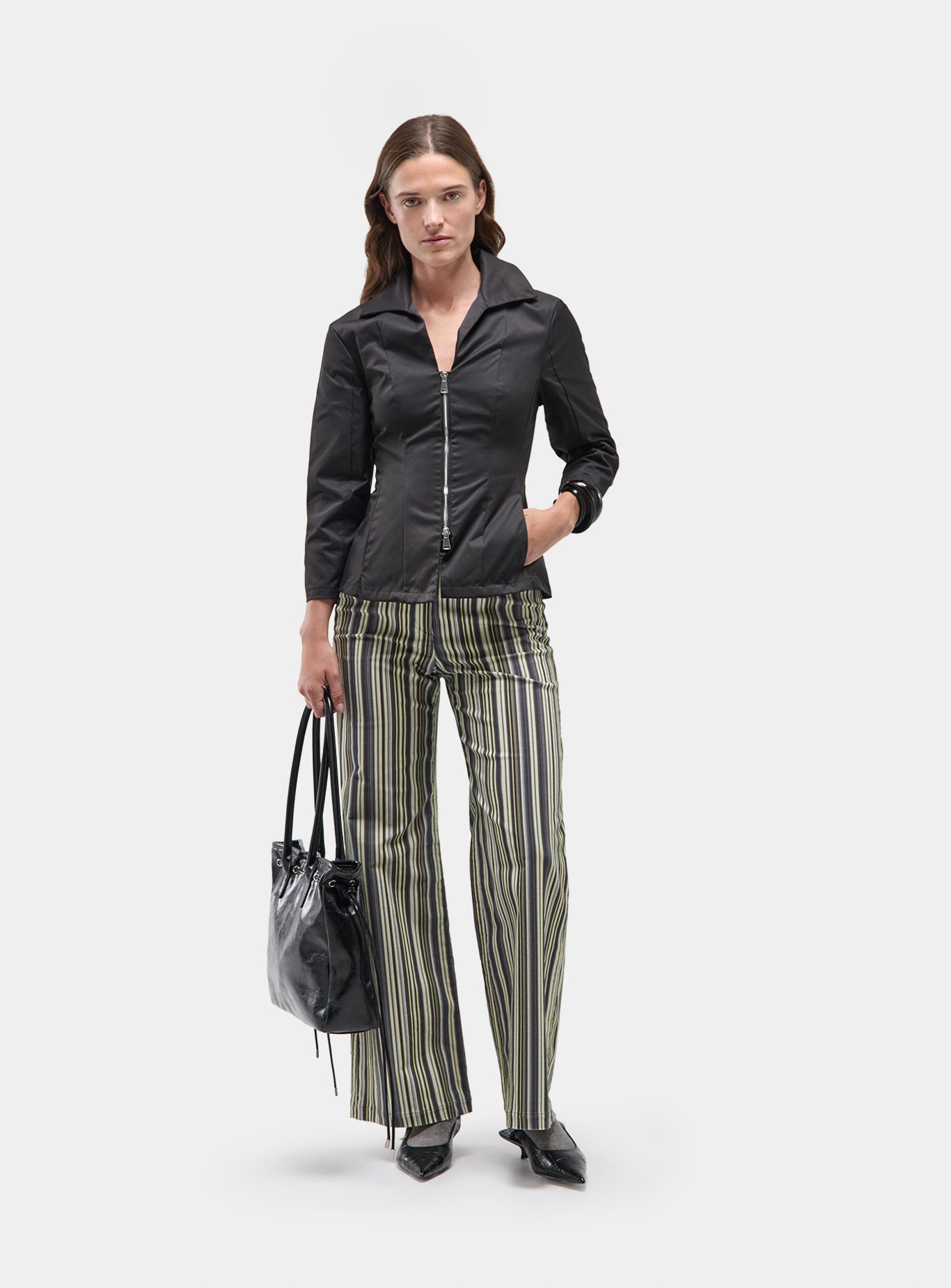 Chemise zippée Harlem - noire