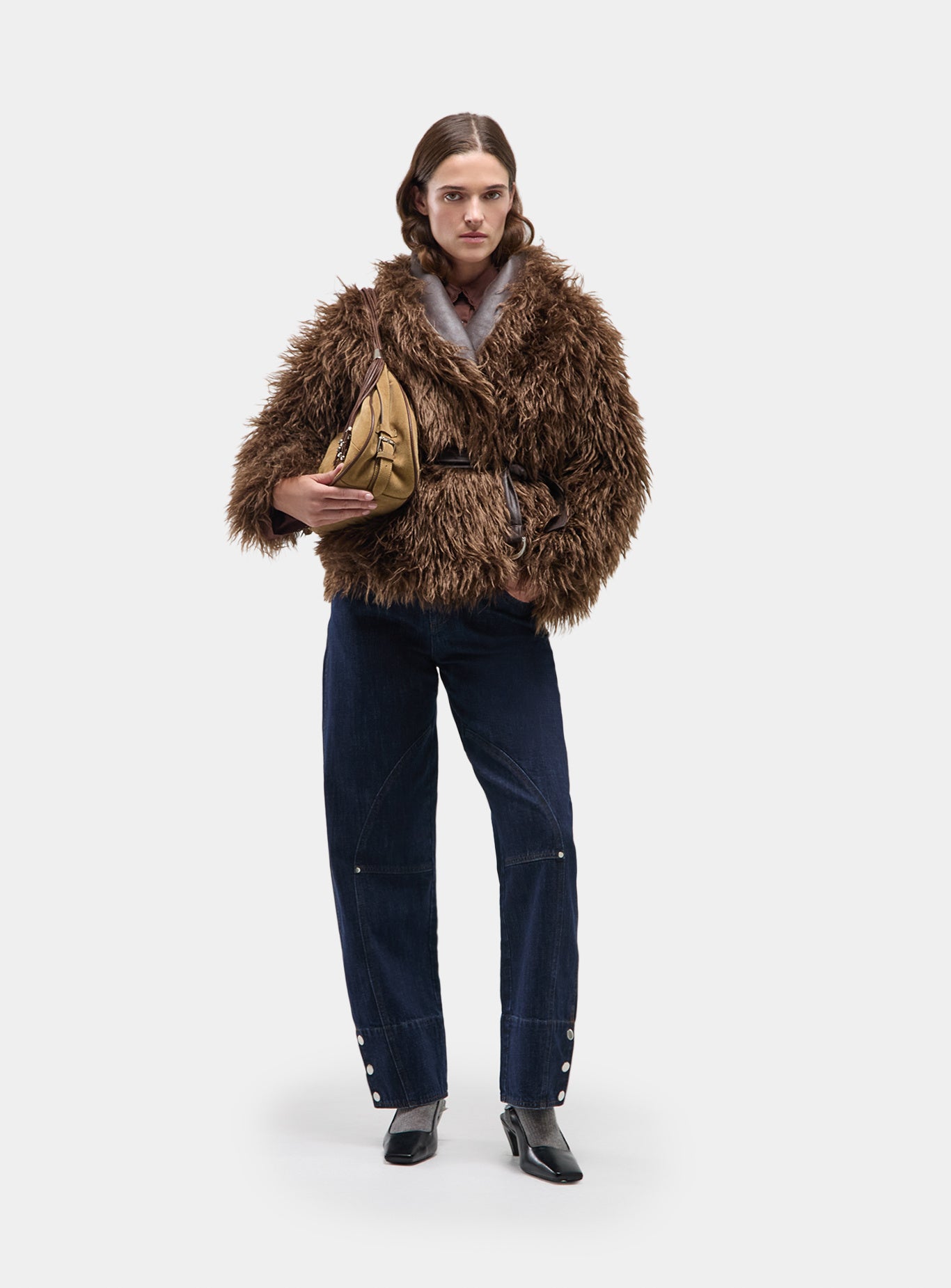 Zoya Sharingan korte vacht - Bruin