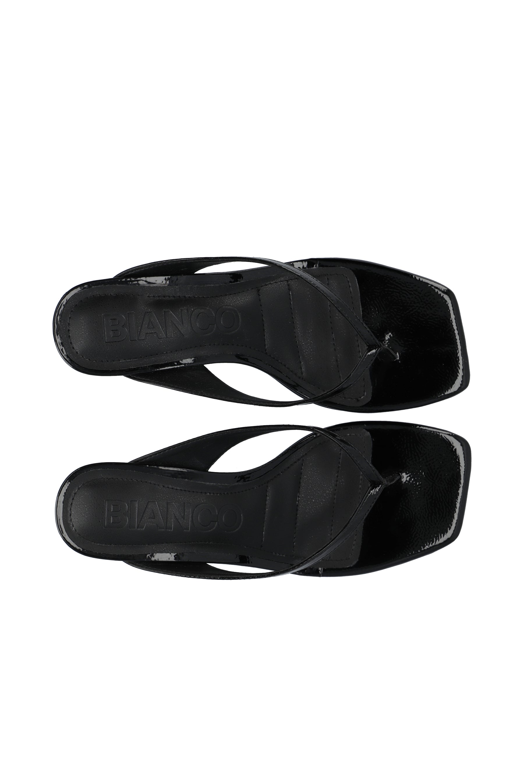 Biaspice toe post faux leather - Black
