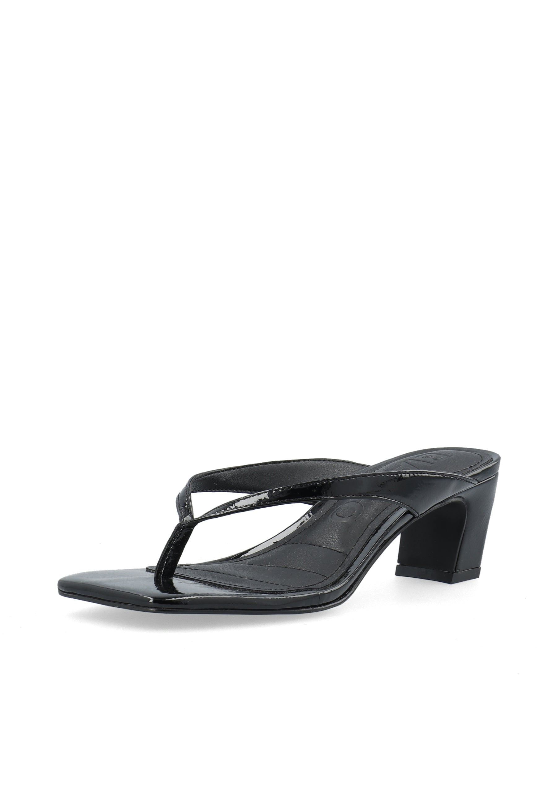 Biaspice toe post faux leather - Black