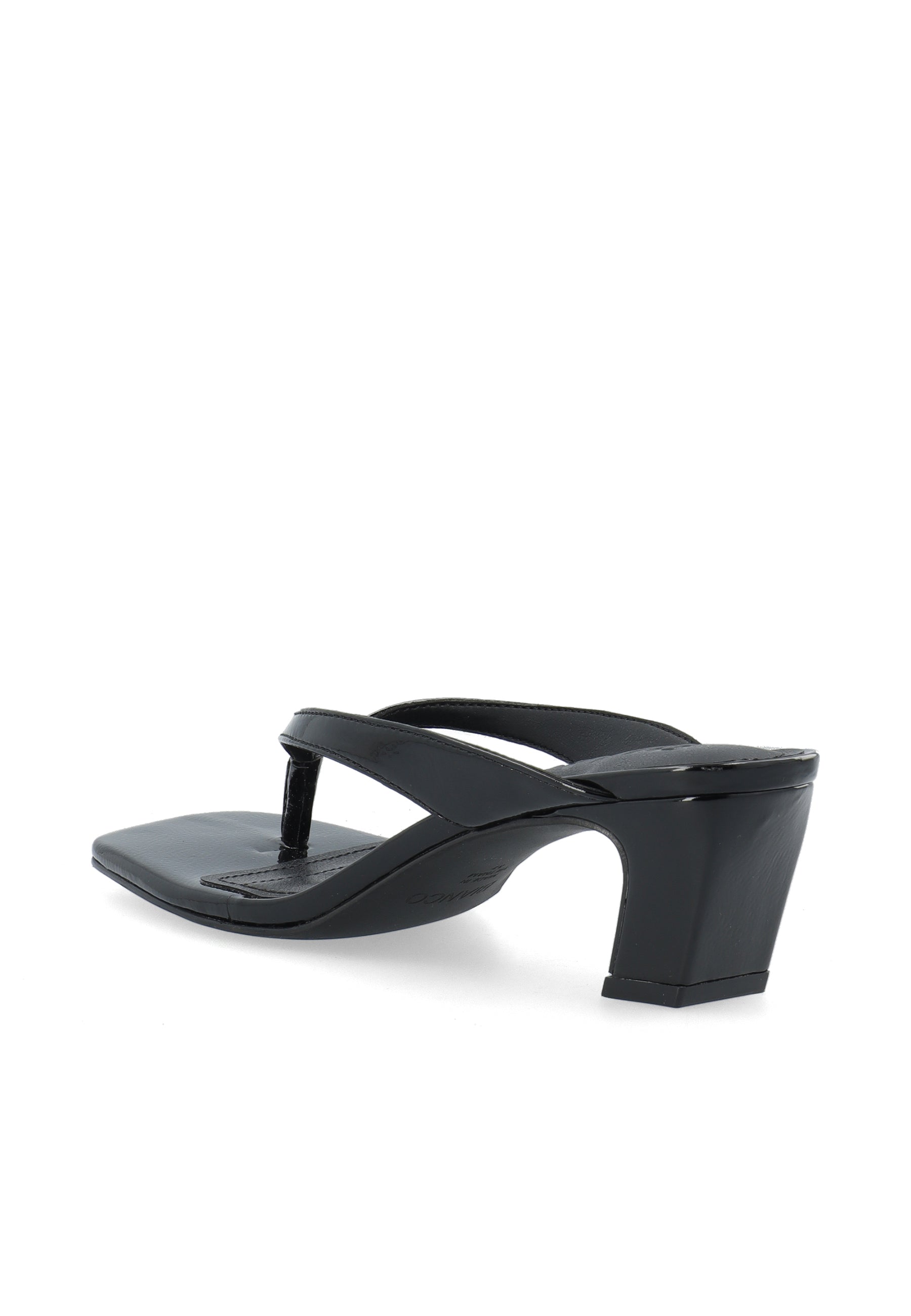Biaspice toe post faux leather - Black