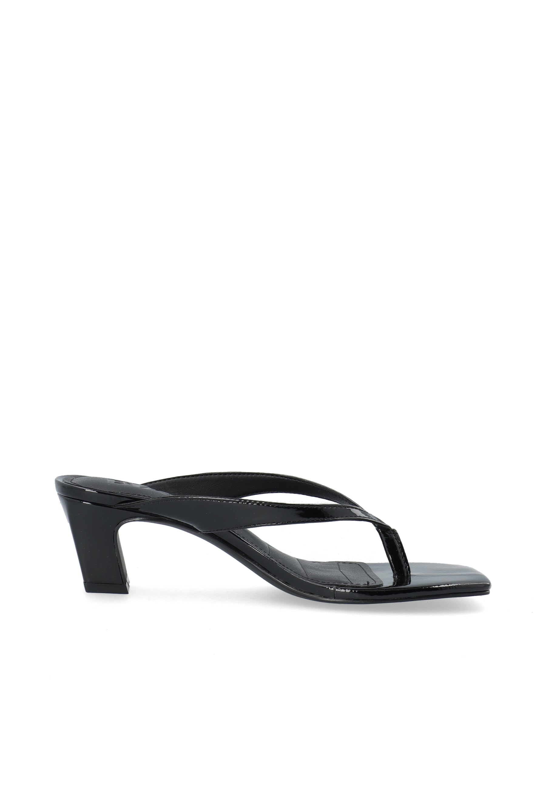 Biaspice toe post faux leather - Black