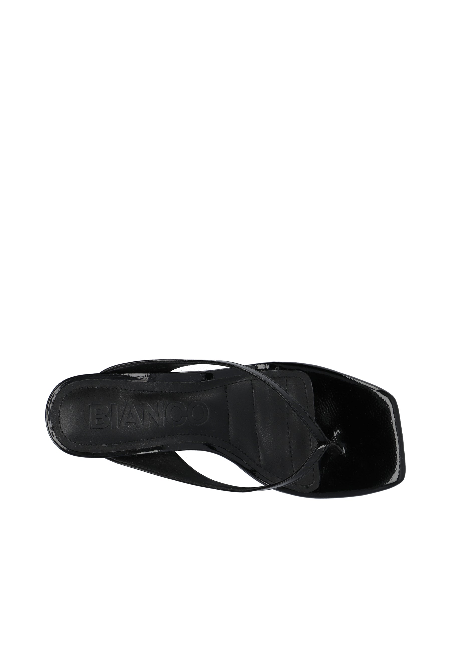 Biaspice toe post faux leather - Black