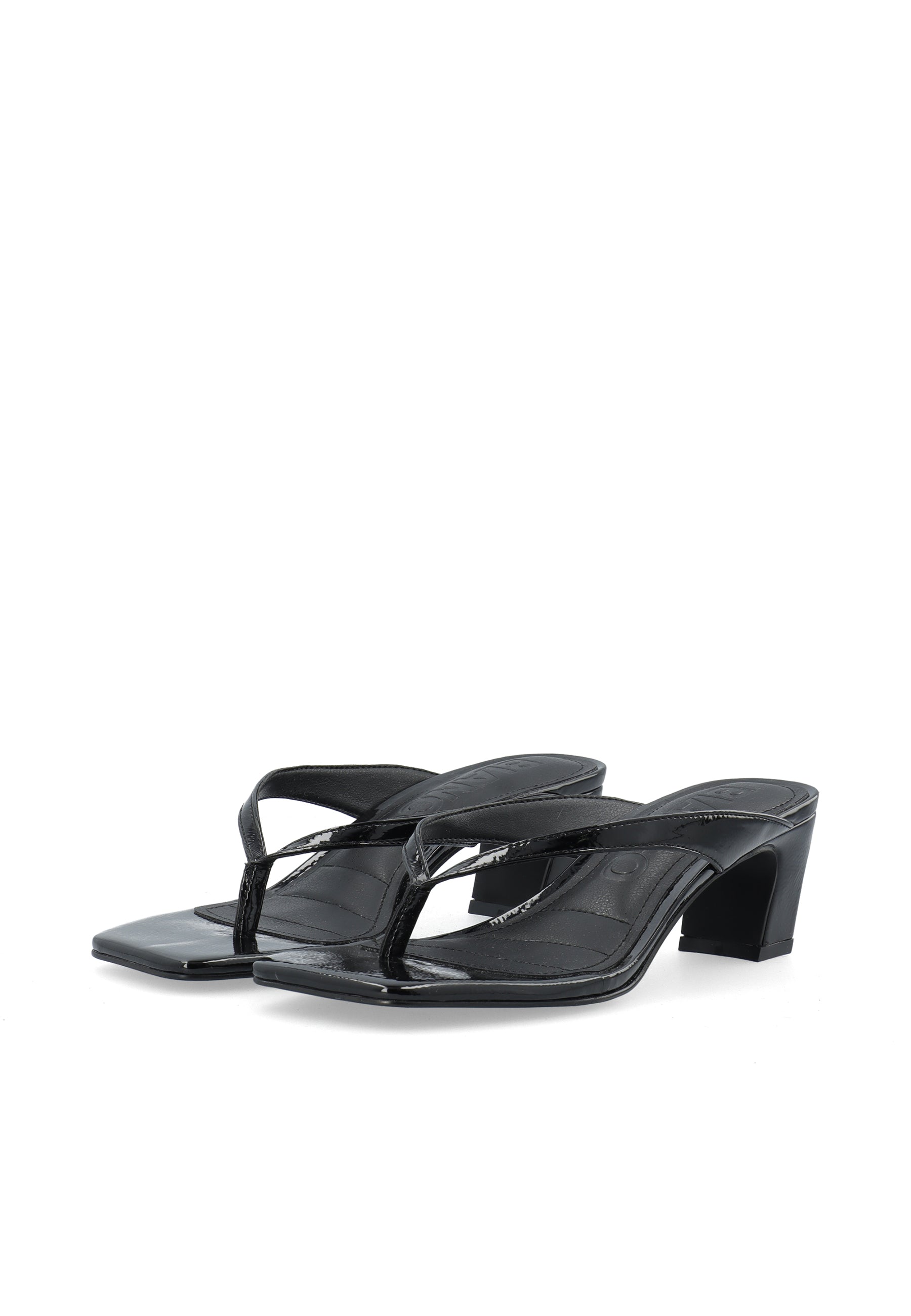 Biaspice toe post faux leather - Black