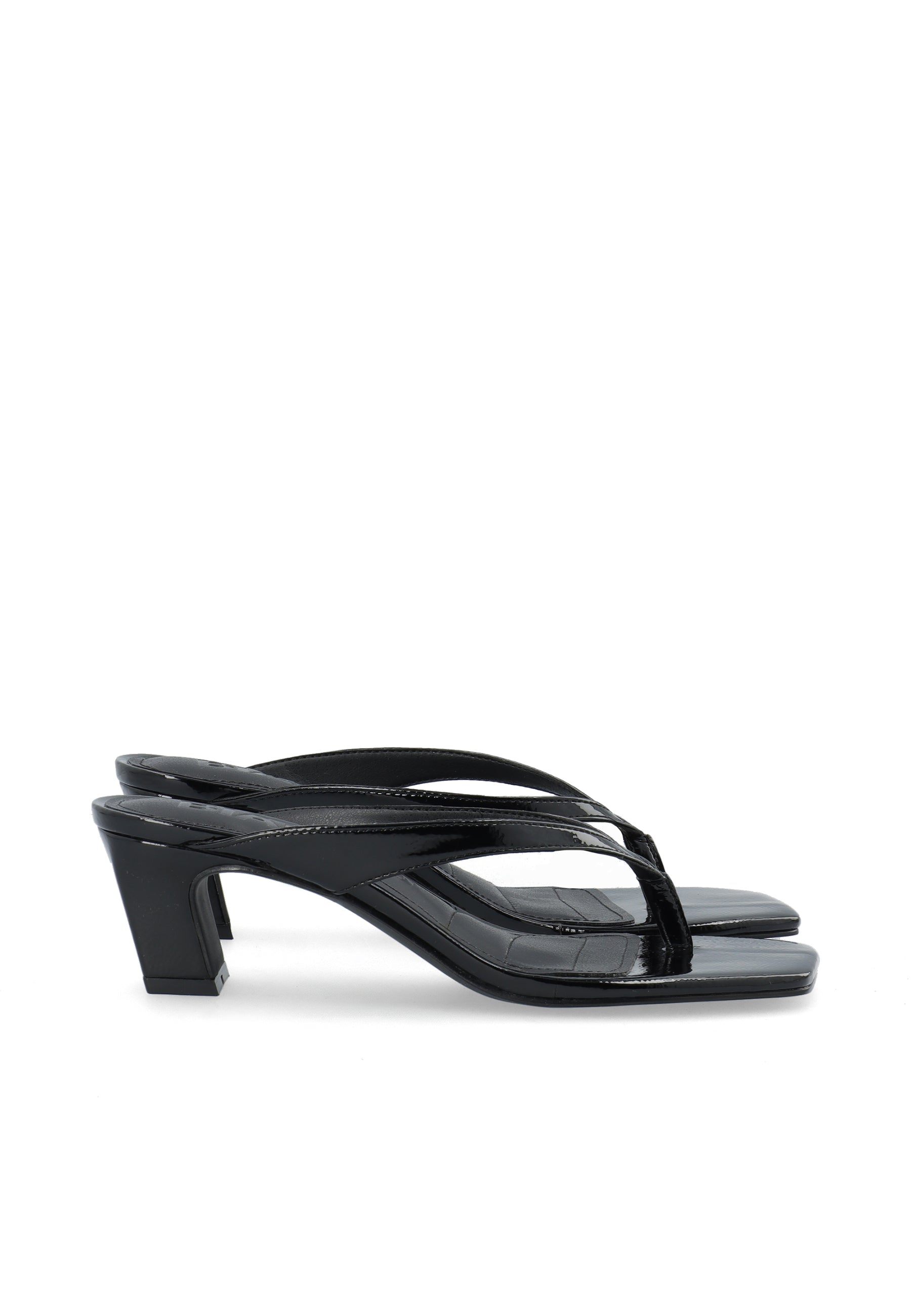 Biaspice toe post faux leather - Black