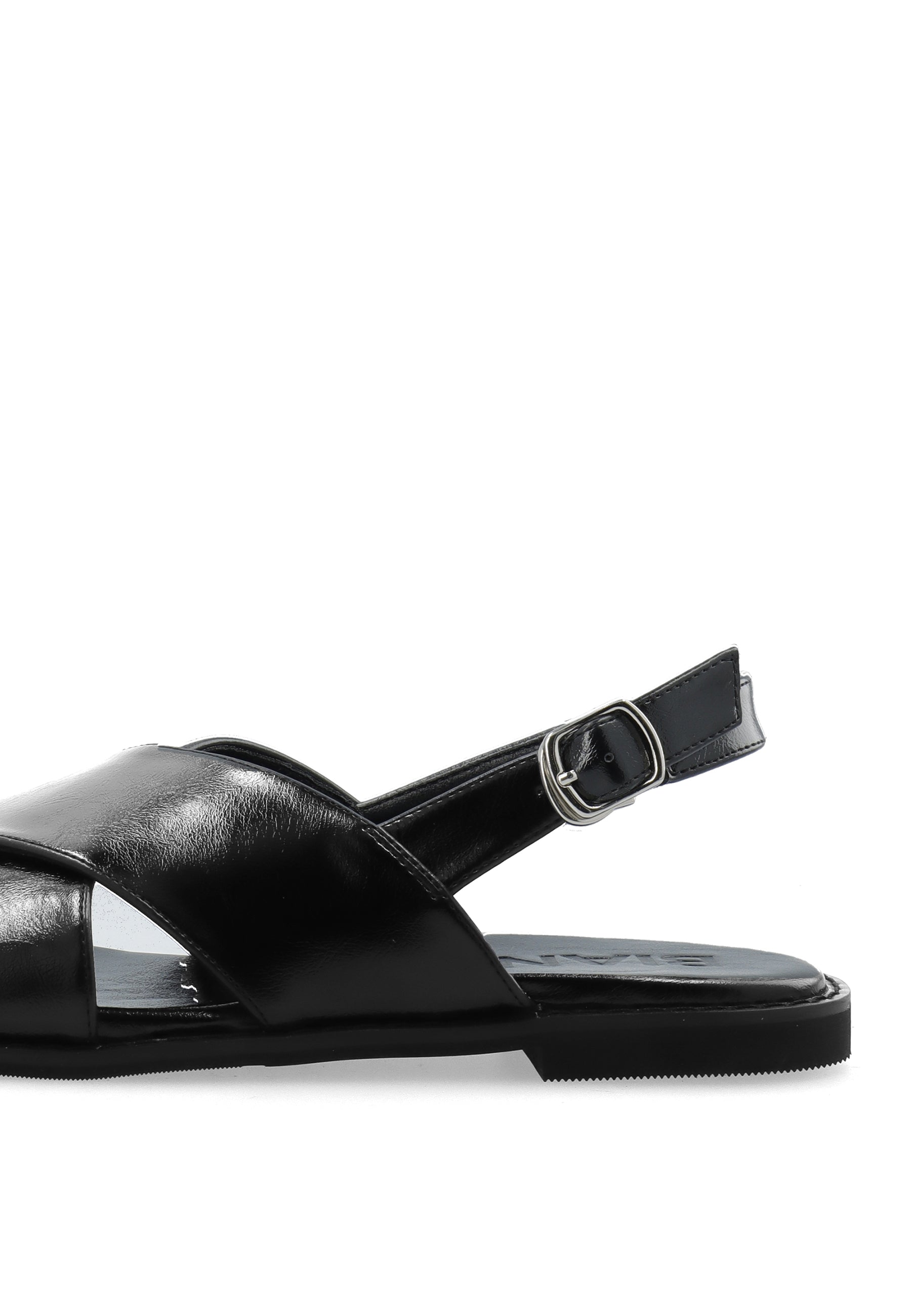 Bialemon cross mule slingback faux leather - Black