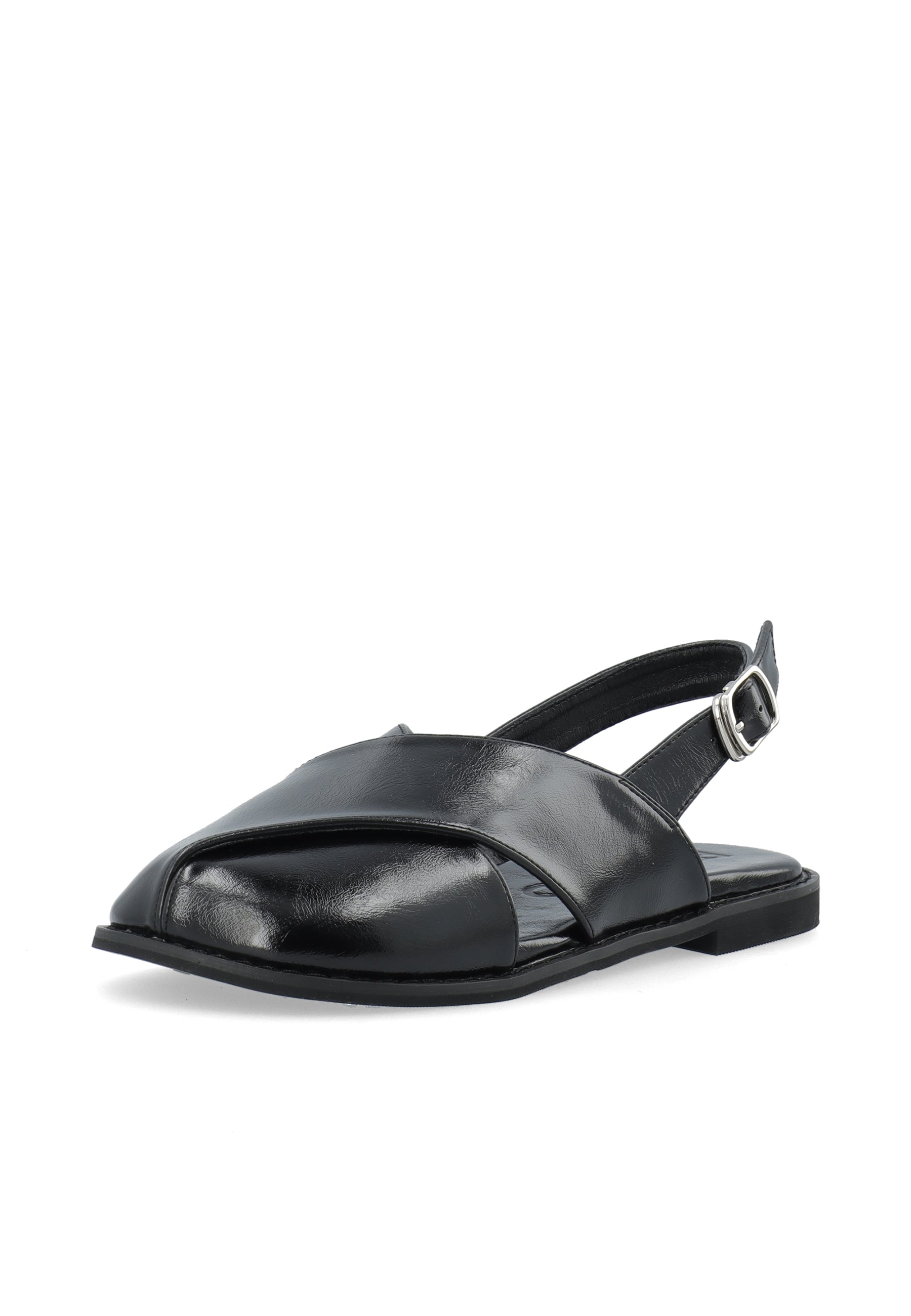 Bialemon cross mule slingback faux leather - Black