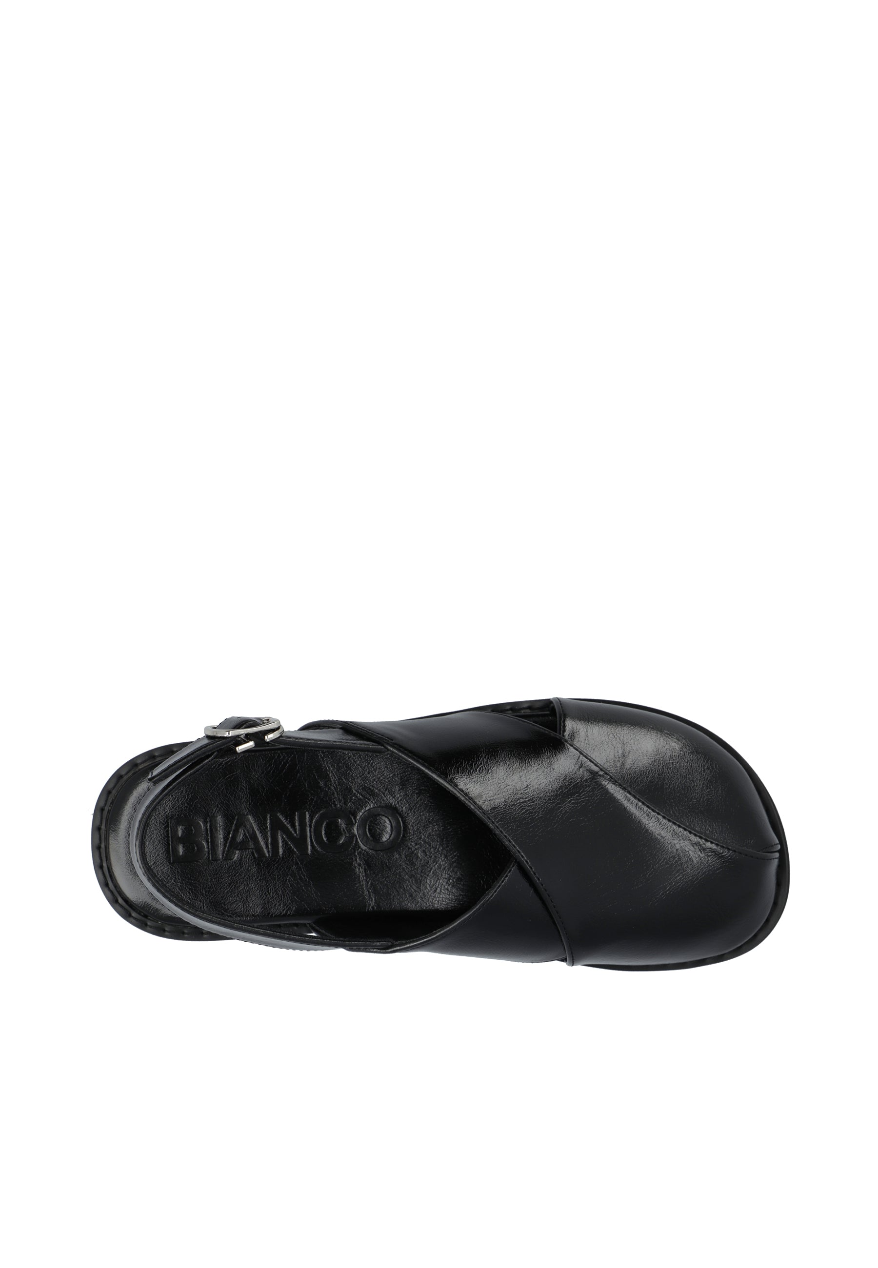 Bialemon cross mule slingback faux leather - Black