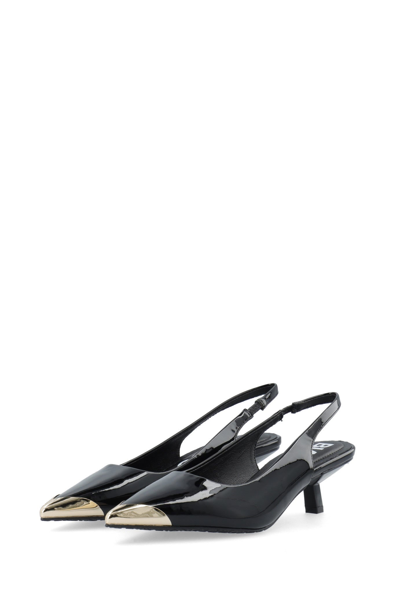 BIAKRISTIN kitten Heel Slingback metalen neus patent