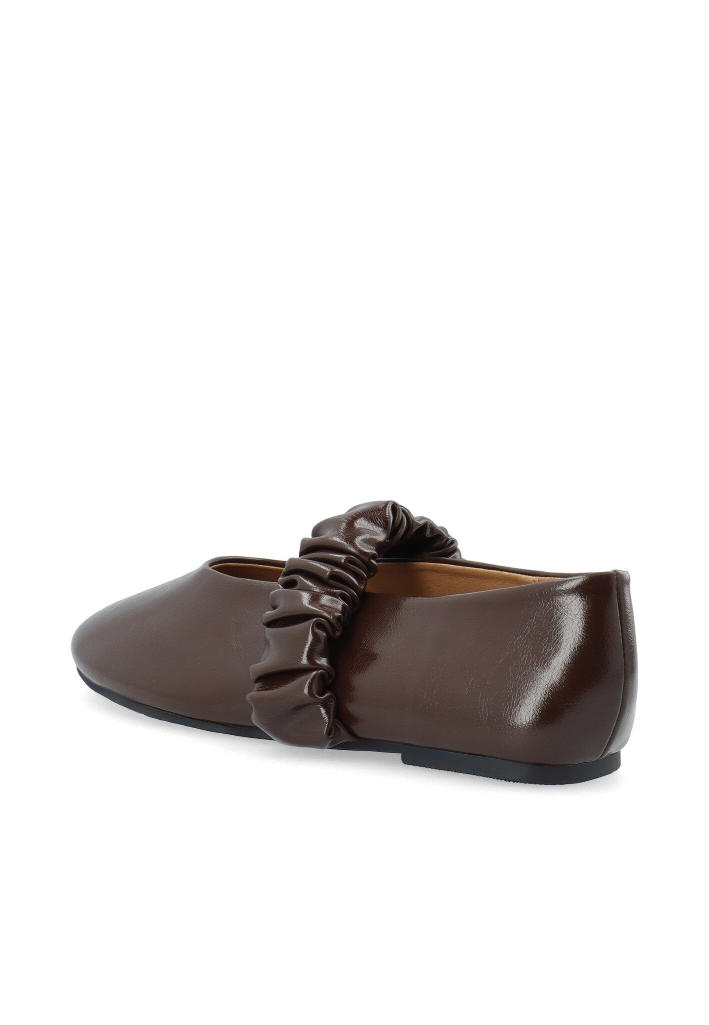 Bialuna Scrunchie ballerina's van imitatieleer - Bruin