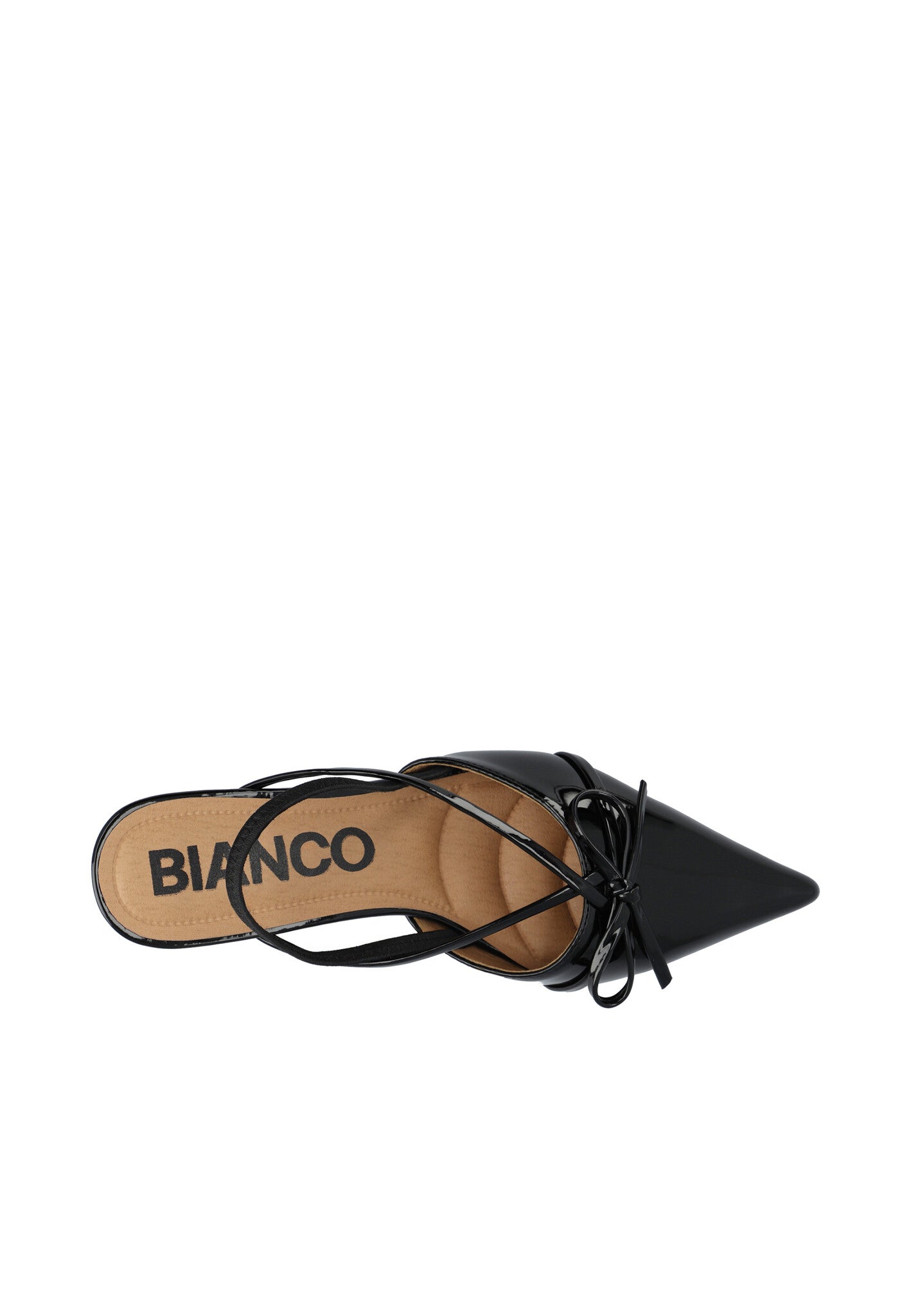 Biakristin Kitten Heel Bow Slingback Kunstleer - Zwart