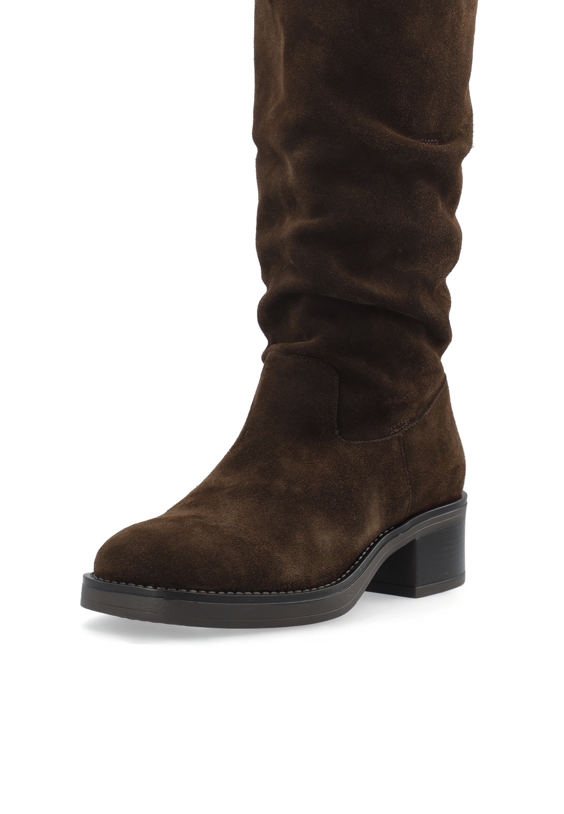 Biamary slouchy pull on boot suede - Brown