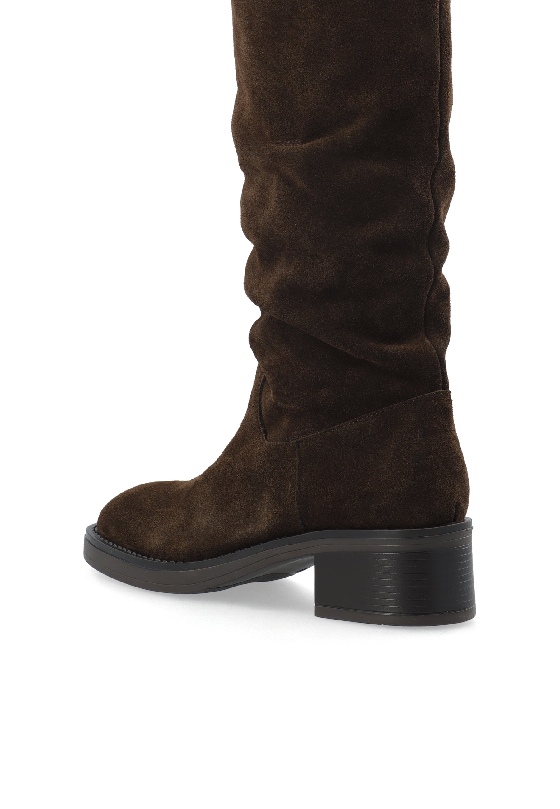 Biamary slouchy pull on boot suede - Brown