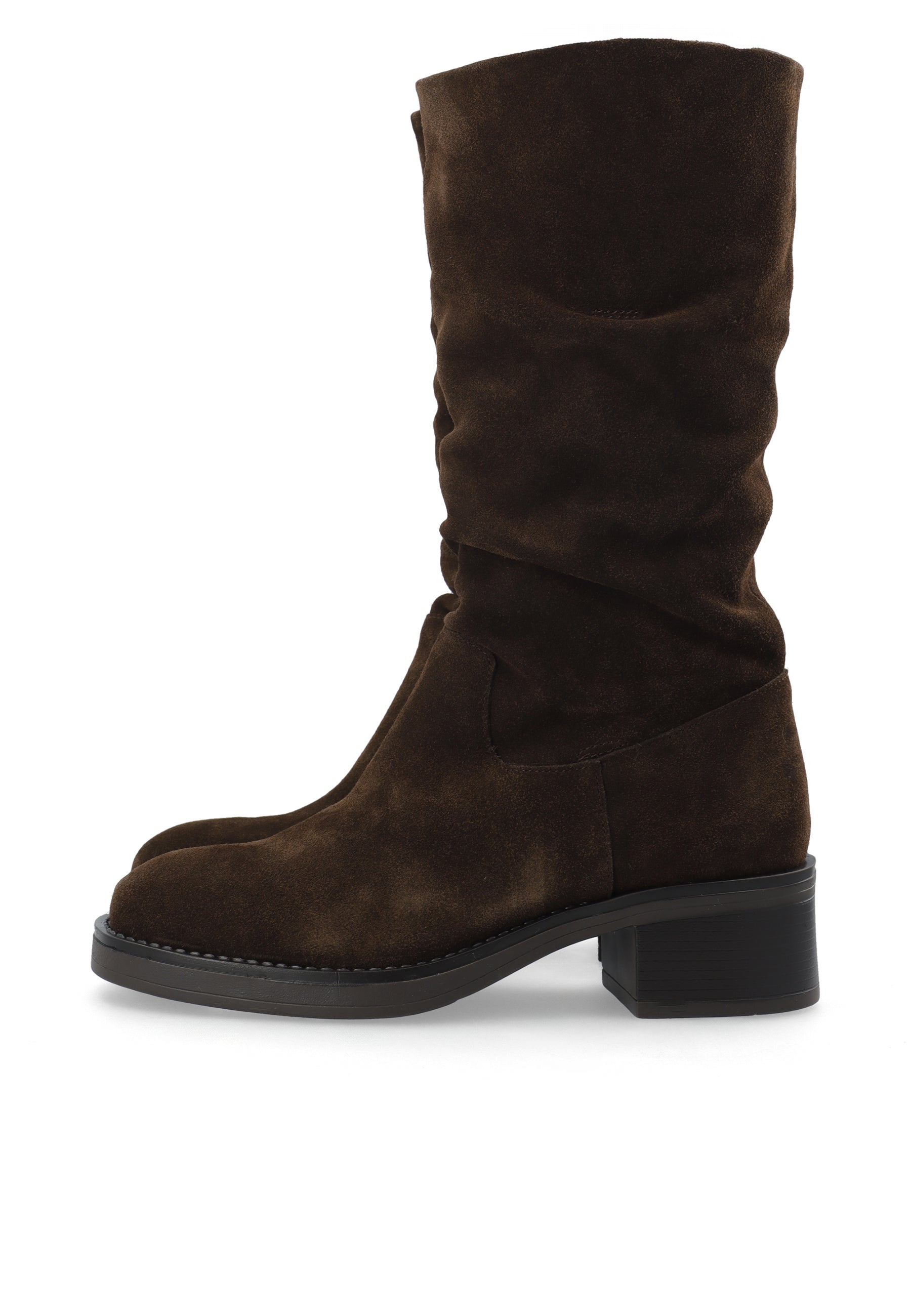 Biamary slouchy pull on boot suede - Brown