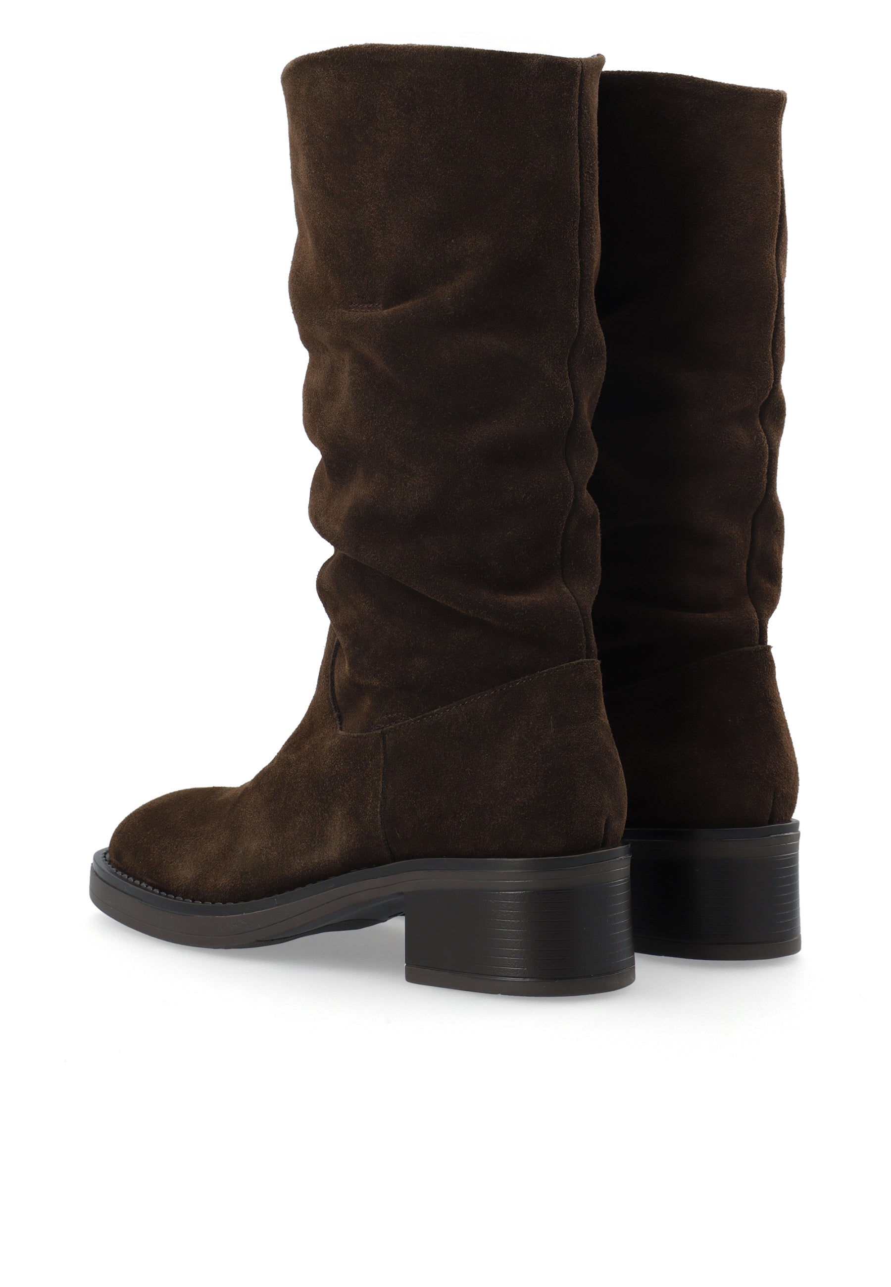 Biamary slouchy pull on boot suede - Brown