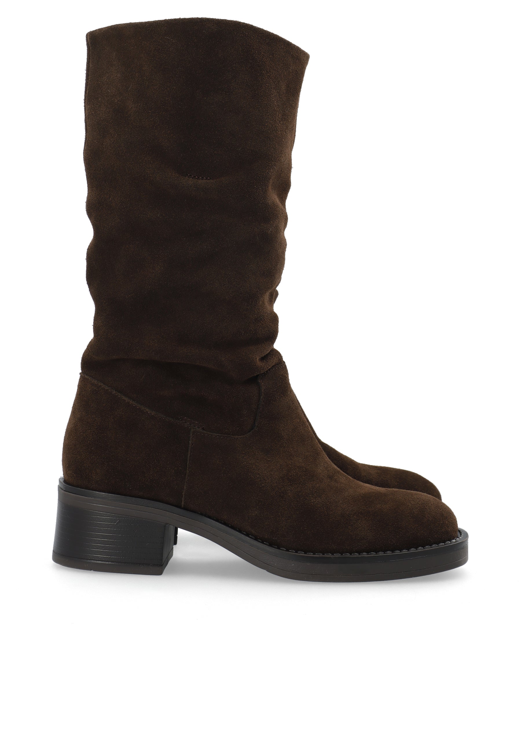 Biamary slouchy pull on boot suede - Brown
