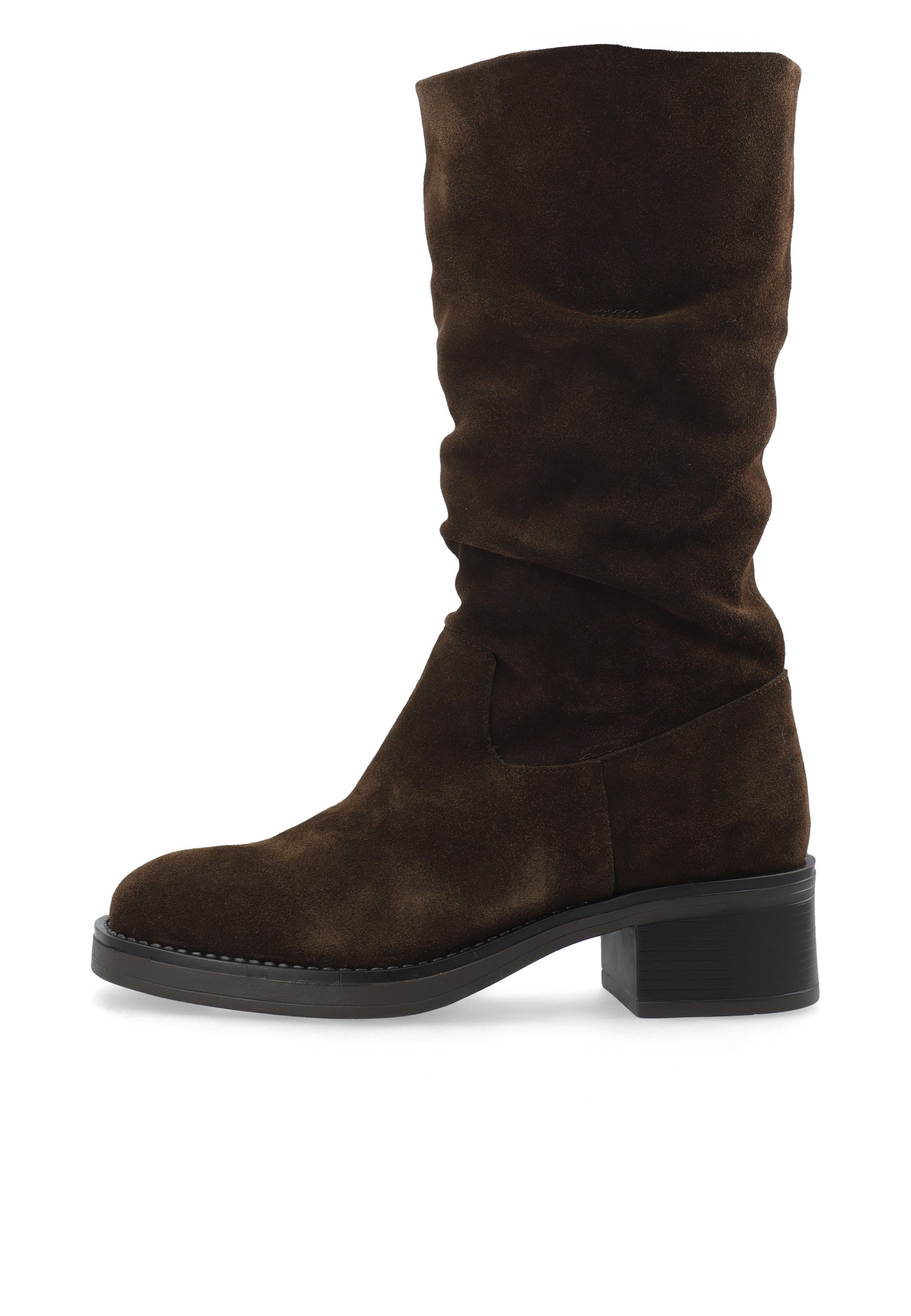 Biamary slouchy pull on boot suede - Brown