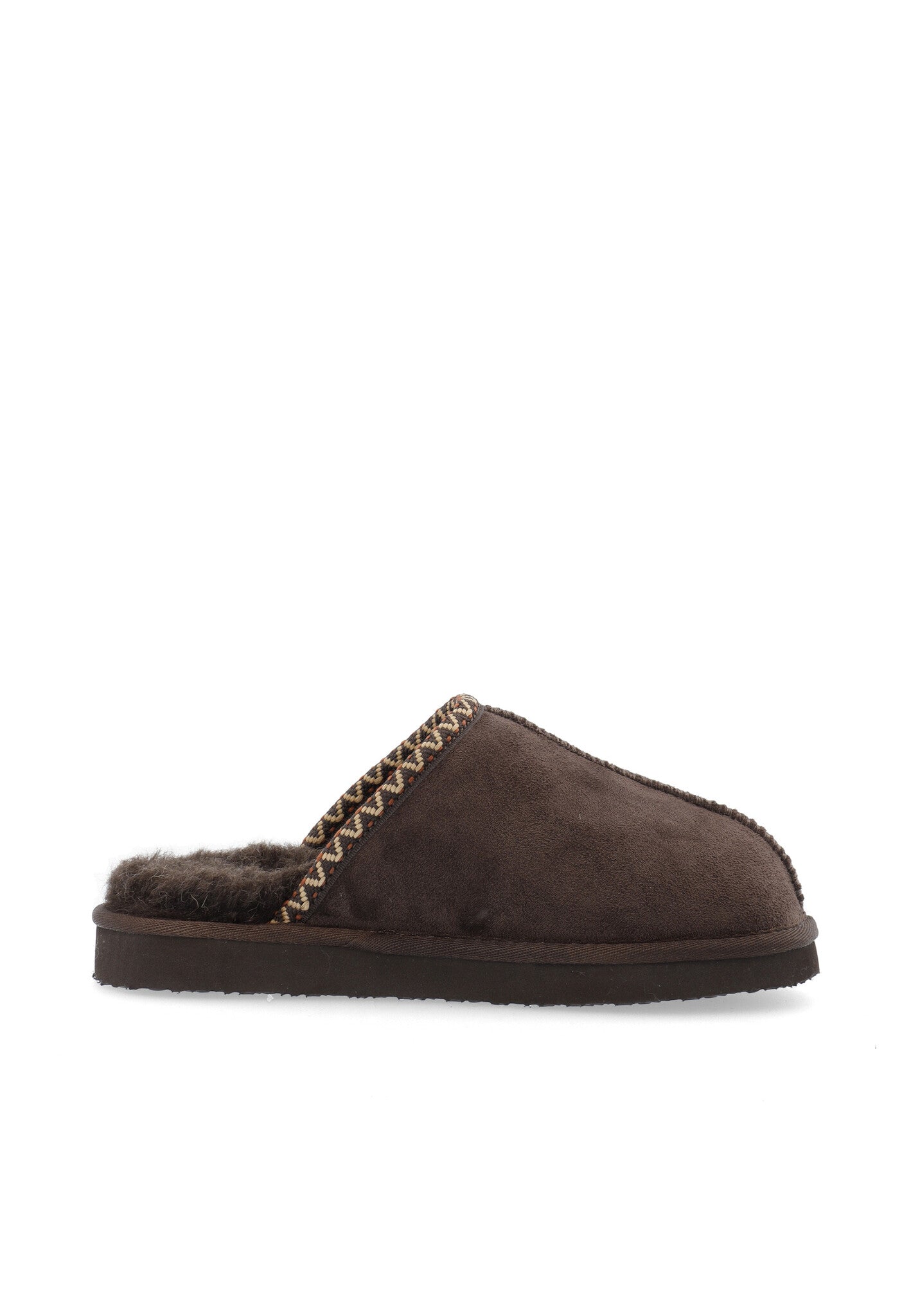 Biasweetie slipper met bies - Donkerbruin