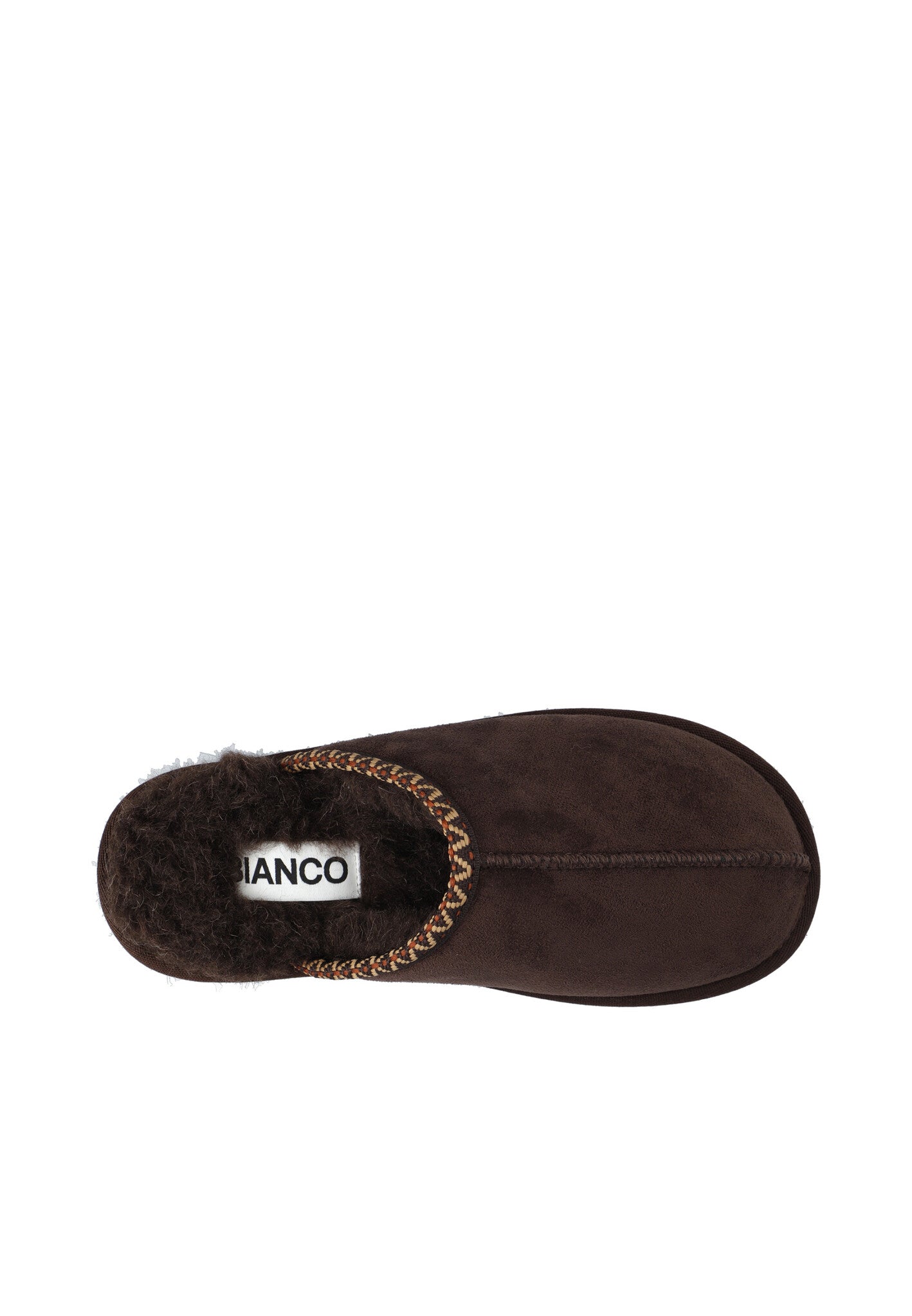 Biasweetie slipper met bies - Donkerbruin