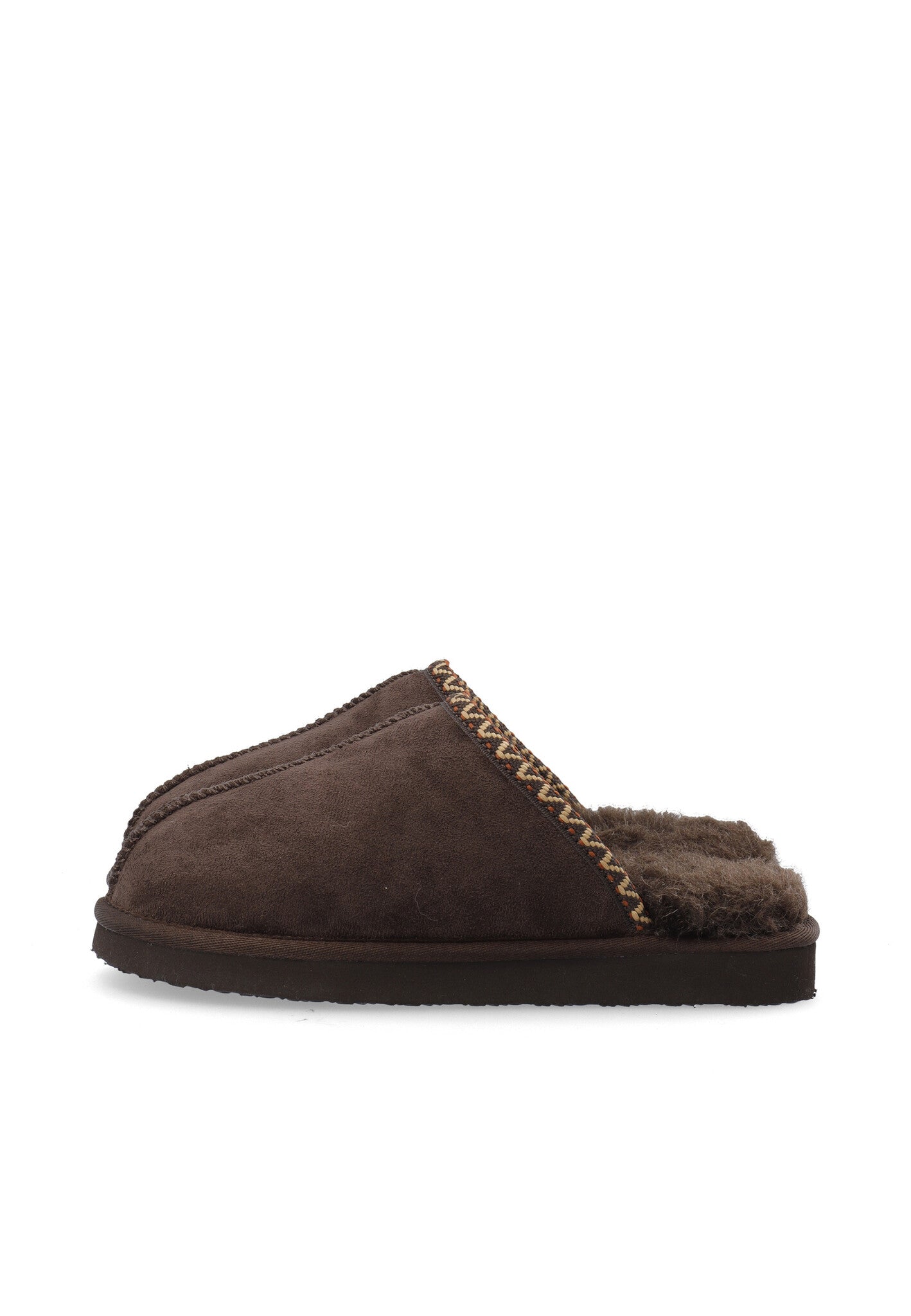 Biasweetie slipper met bies - Donkerbruin