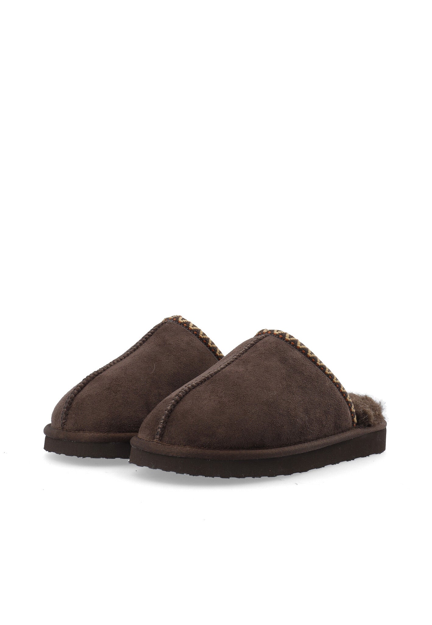 Biasweetie slipper met bies - Donkerbruin