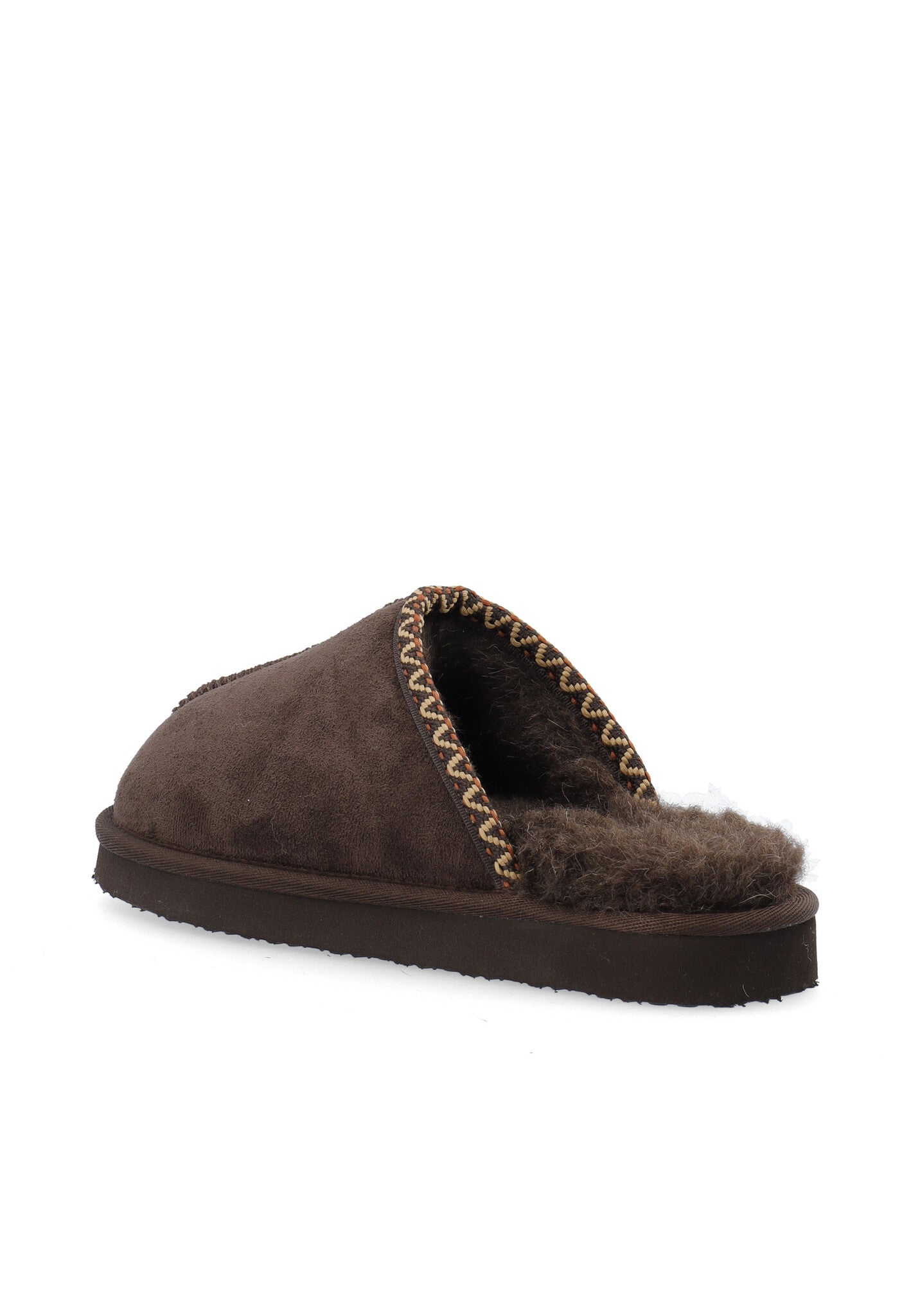Biasweetie slipper met bies - Donkerbruin