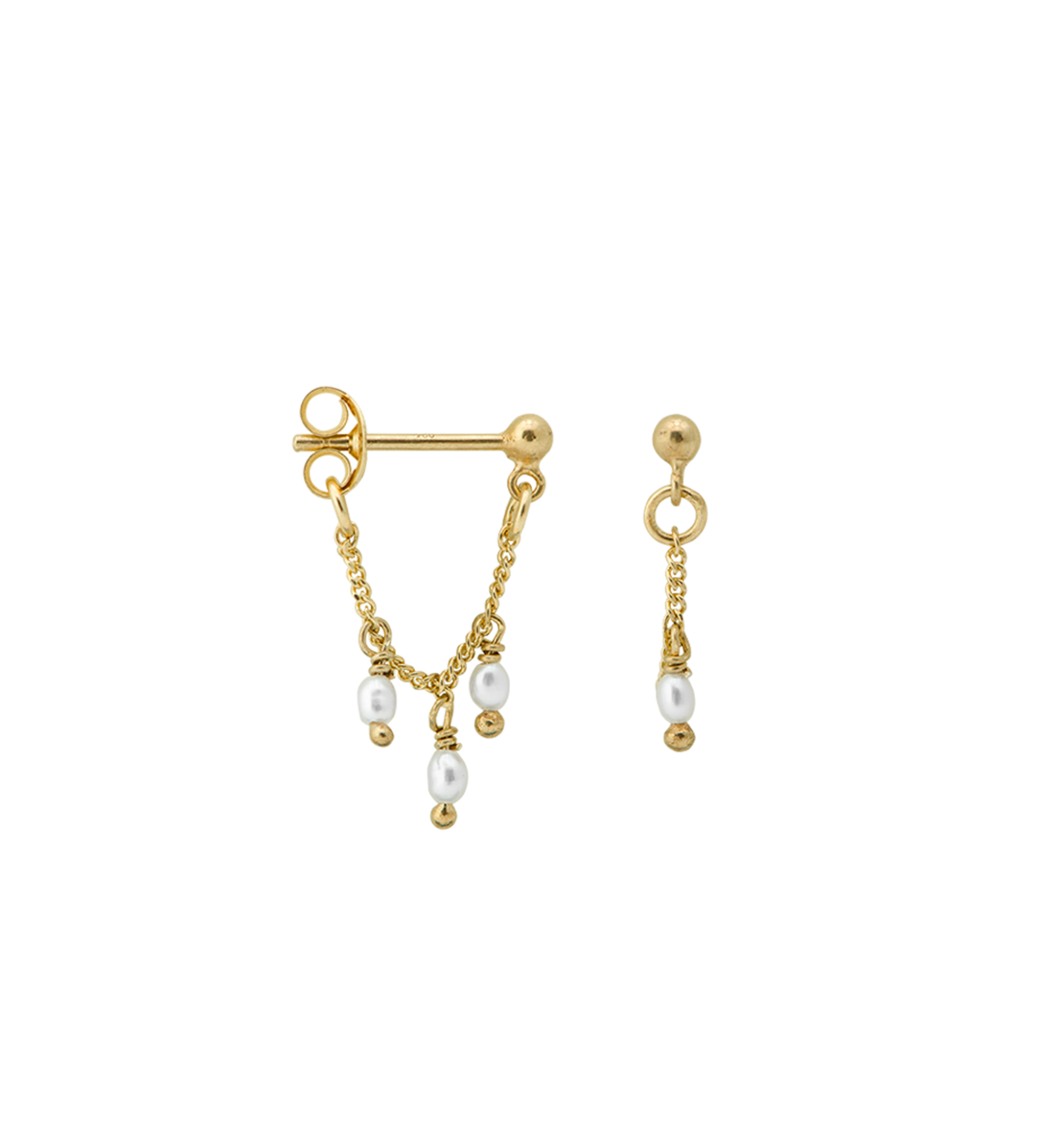 Kosmische Stof Ketting Oorbellen - Verguld