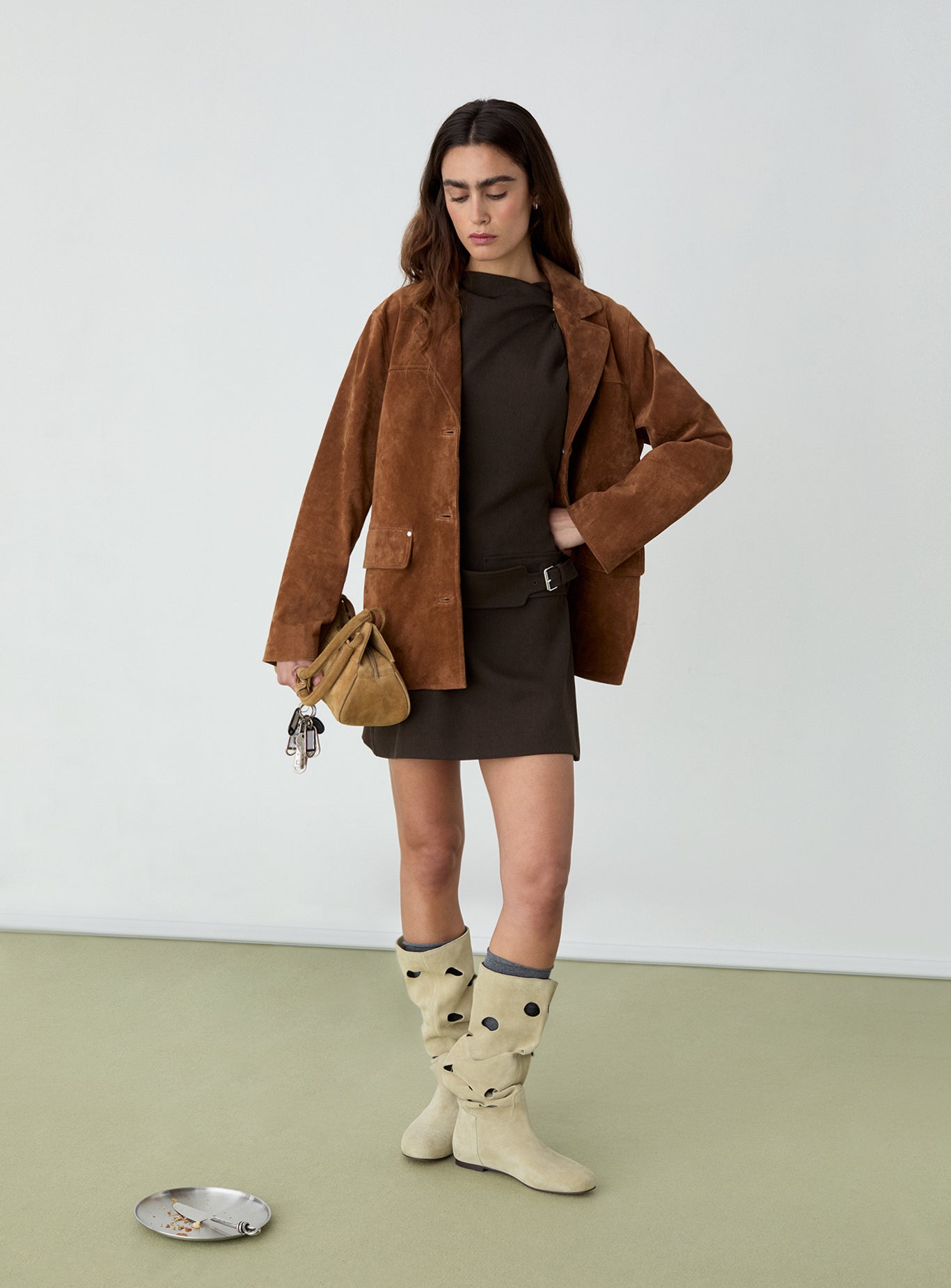 Zola short dress - Brown