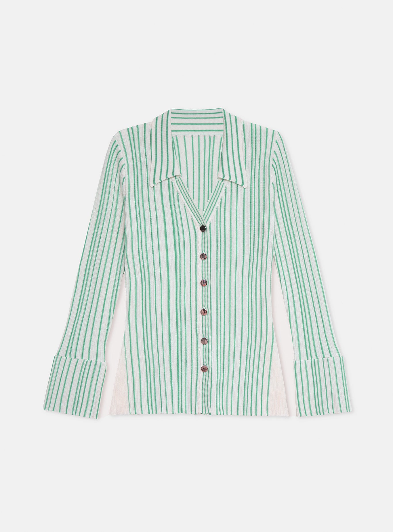 Giulia striped knitted top - Green