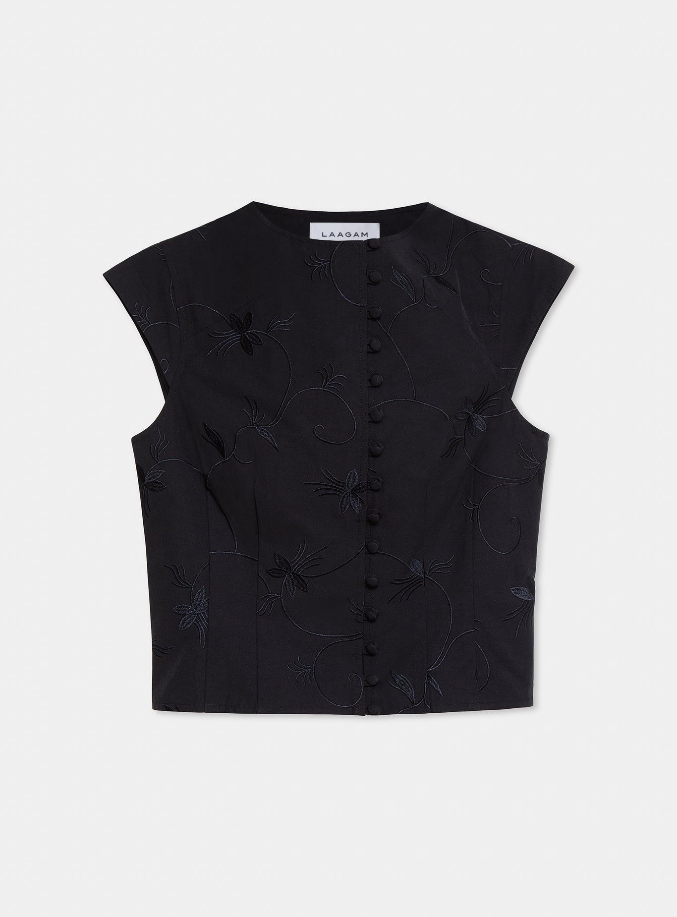 Melani asymmetric blouse - Black
