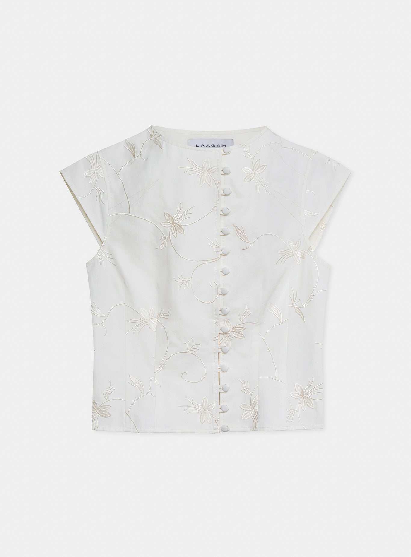 Melani asymmetric blouse - White
