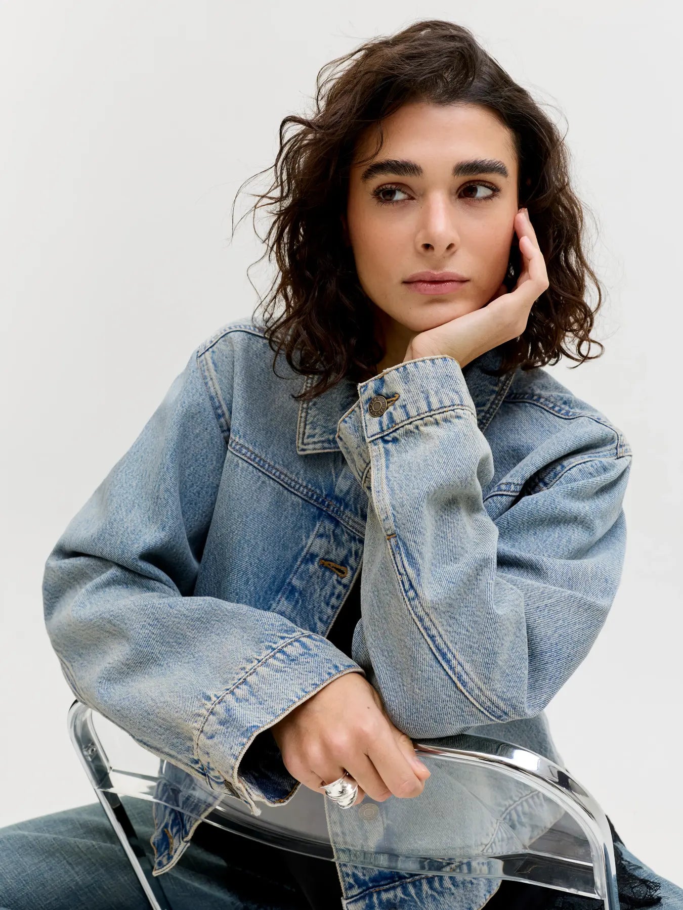 JXNORMA JACKET DENIM - LIGHT BLUE DENIM