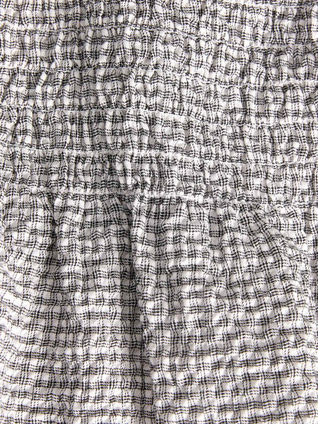 JXCELINA SMOCK DRESS - BRIGHT WHITE/ BLACK