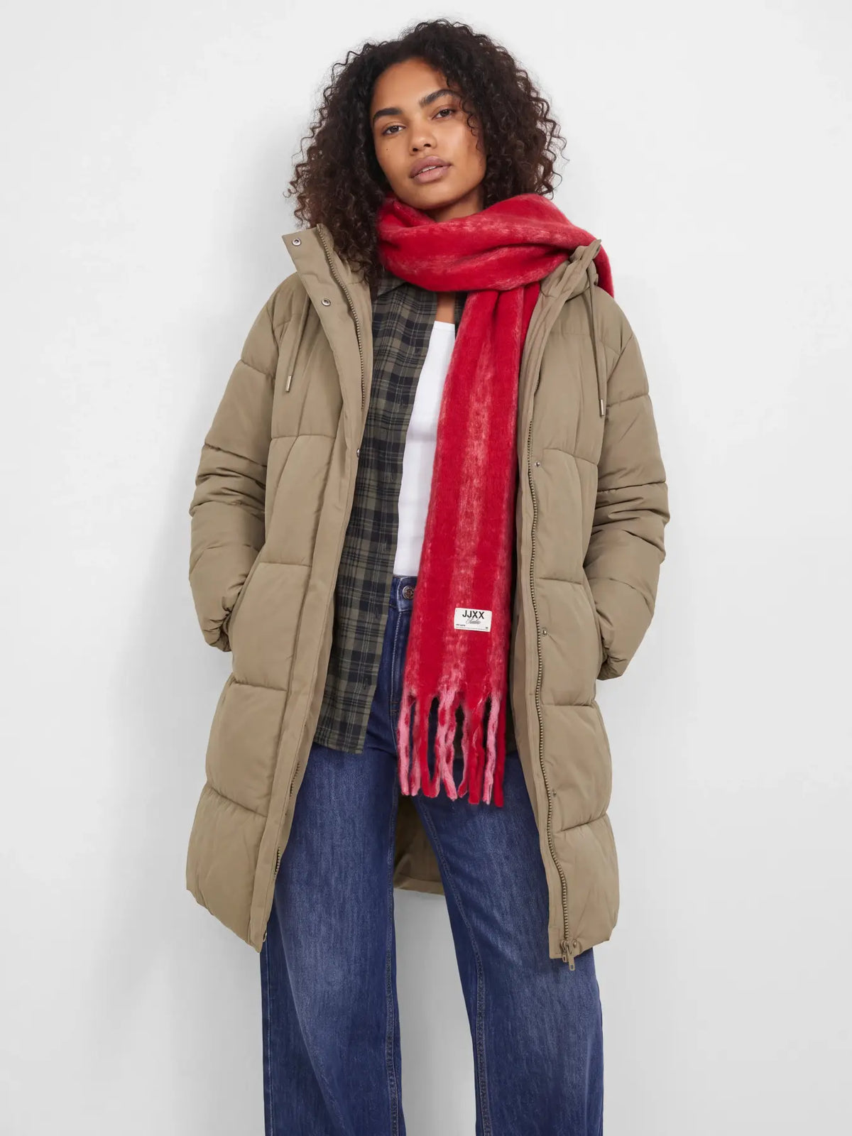 JXLESLIE SCARF ACC SN - SCARLET SAGE RED