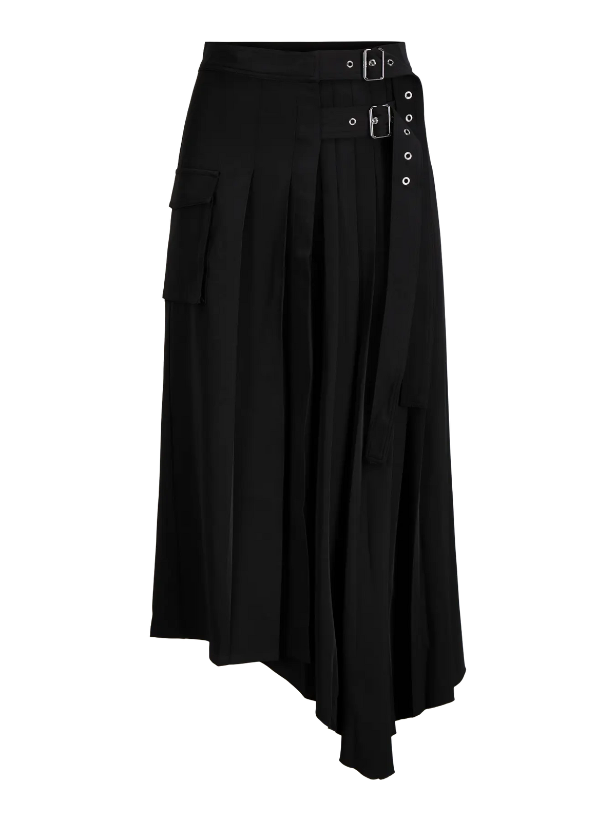 JXLIVA BUCKLE DETAIL SKIRT - PIRATE BLACK