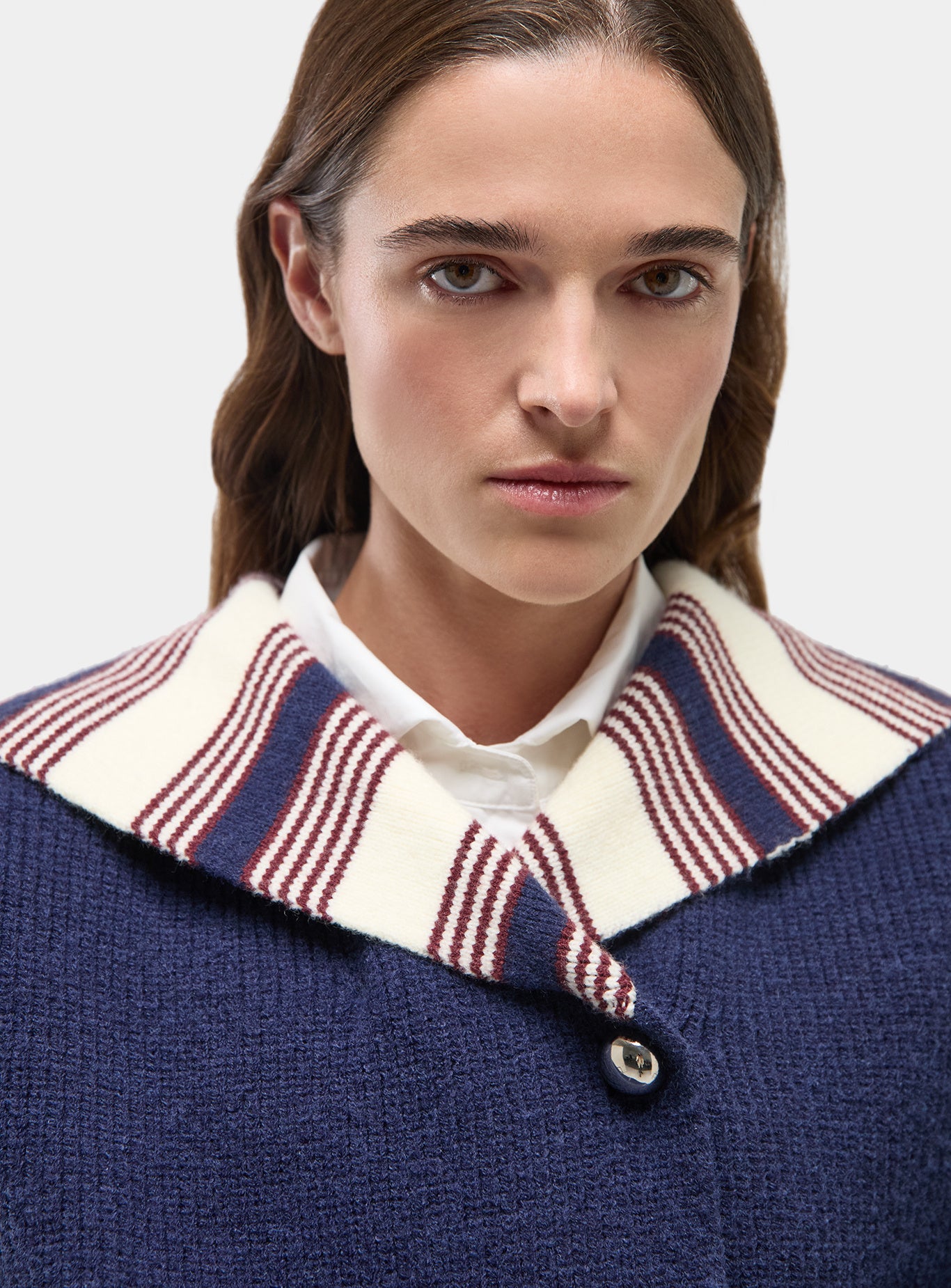 Napels gebreide trui - Marineblauw