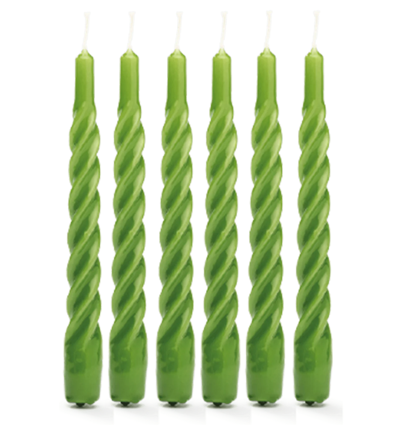 Gedraaide kaarsen - Mosgroen