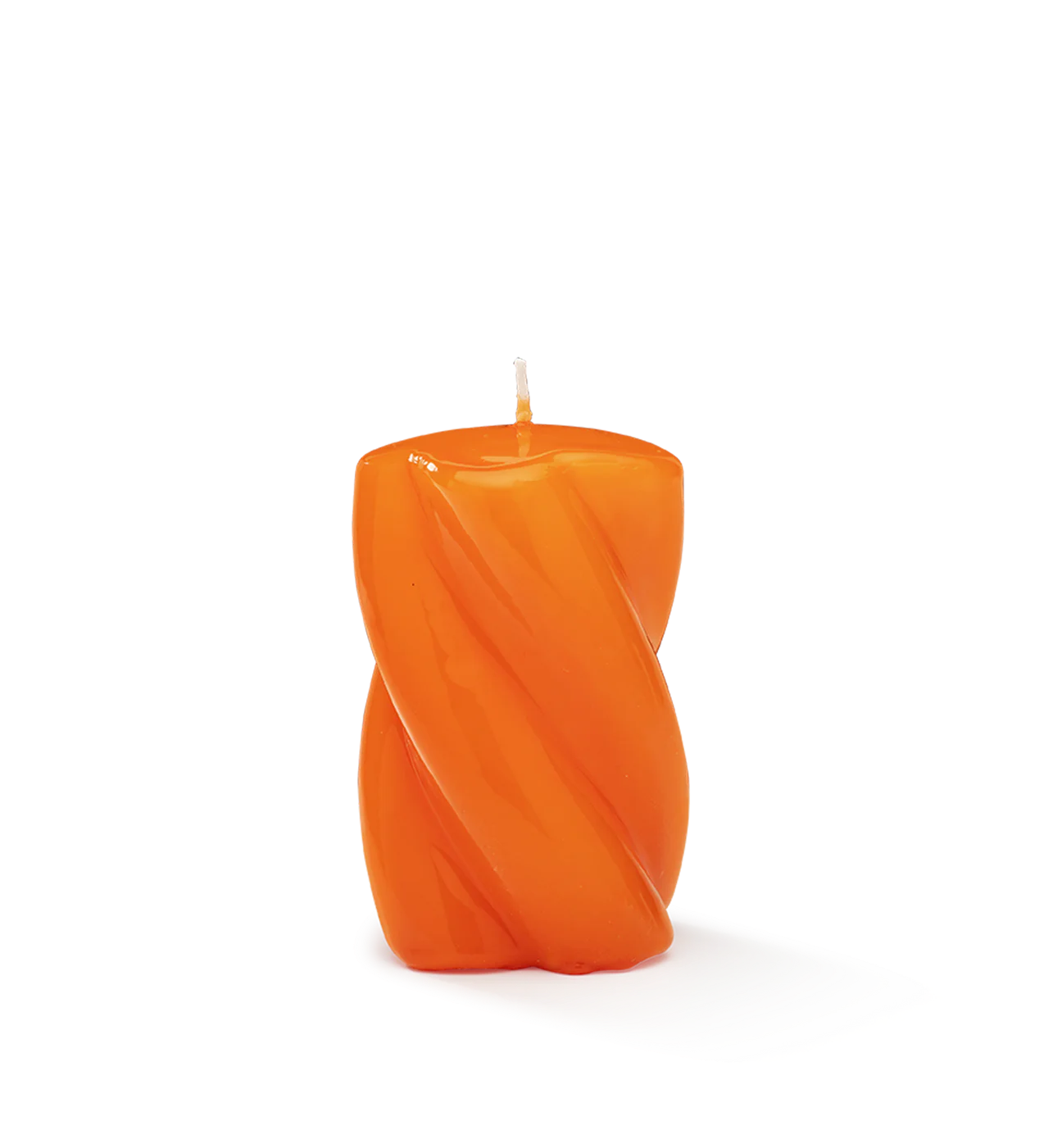 Short Twisted Blunt candle - Orange