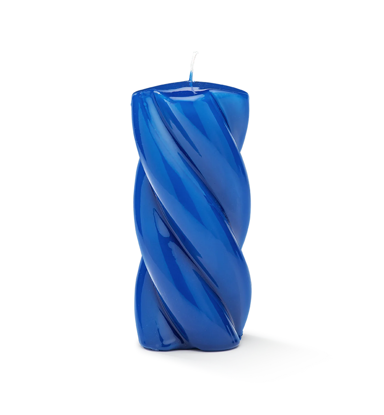 Long Twisted Blunt candle - blue