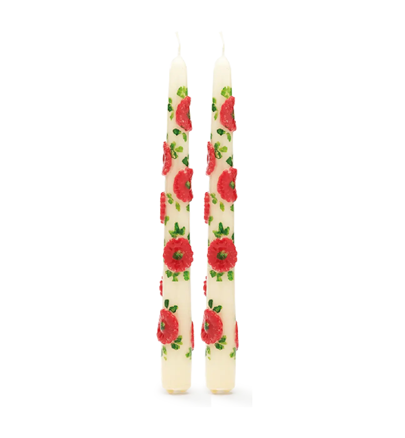 Bougies fleuries (lot de 2) - Multicolores