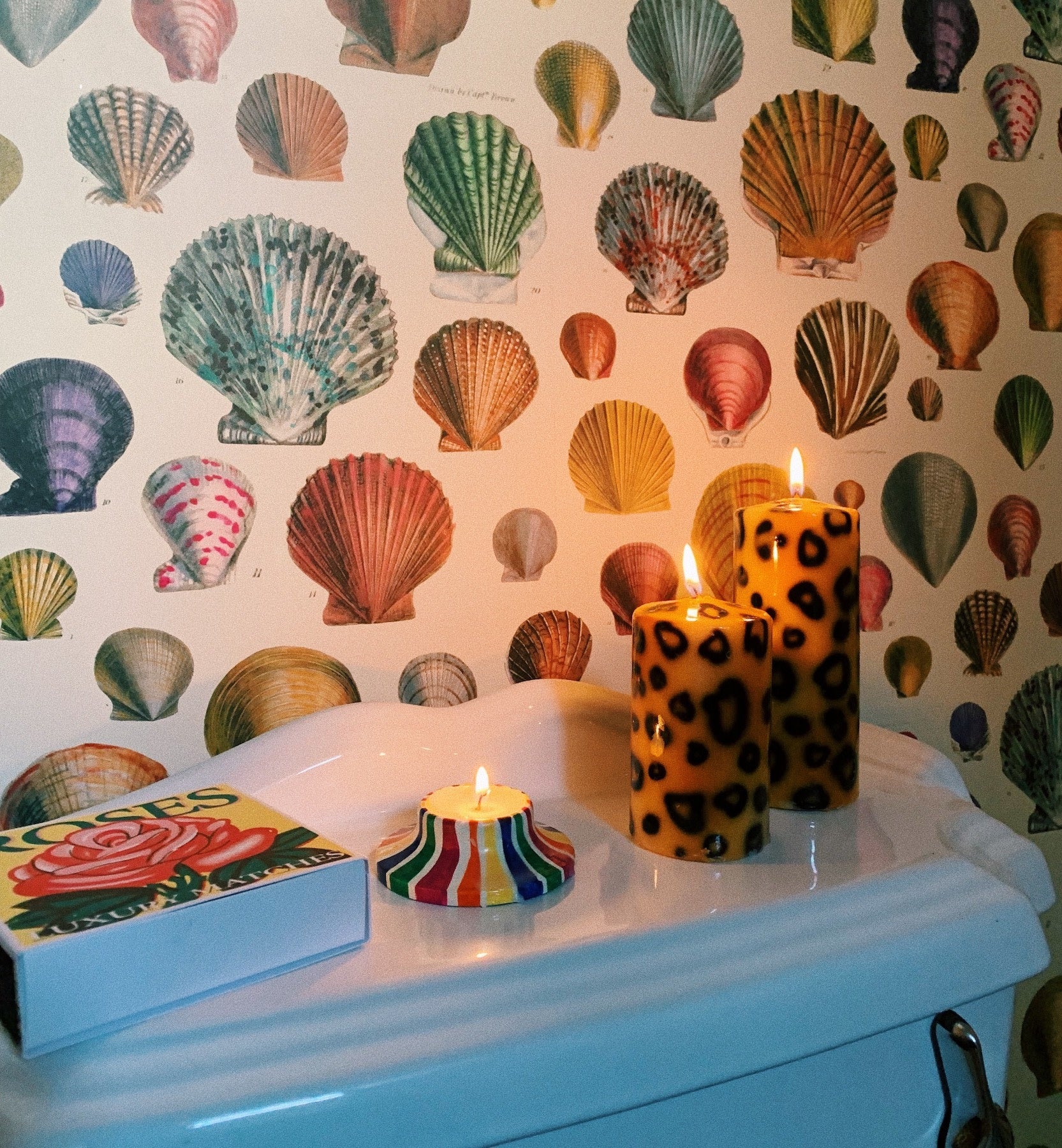 Short Leopard Print Blunt Candle - Brown