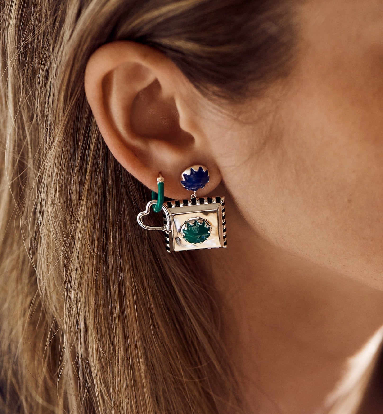 Plain Heart Charm - Silver