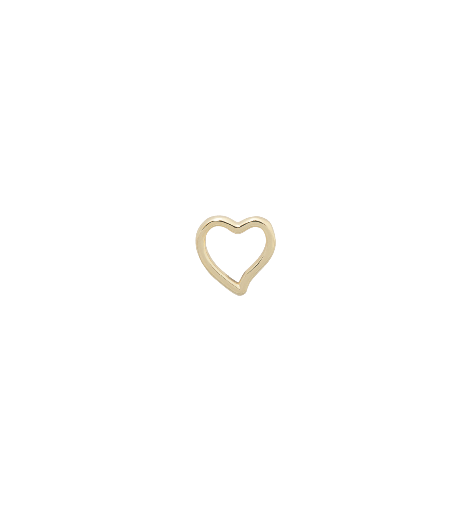 Plain Heart Charm - Gold Plated