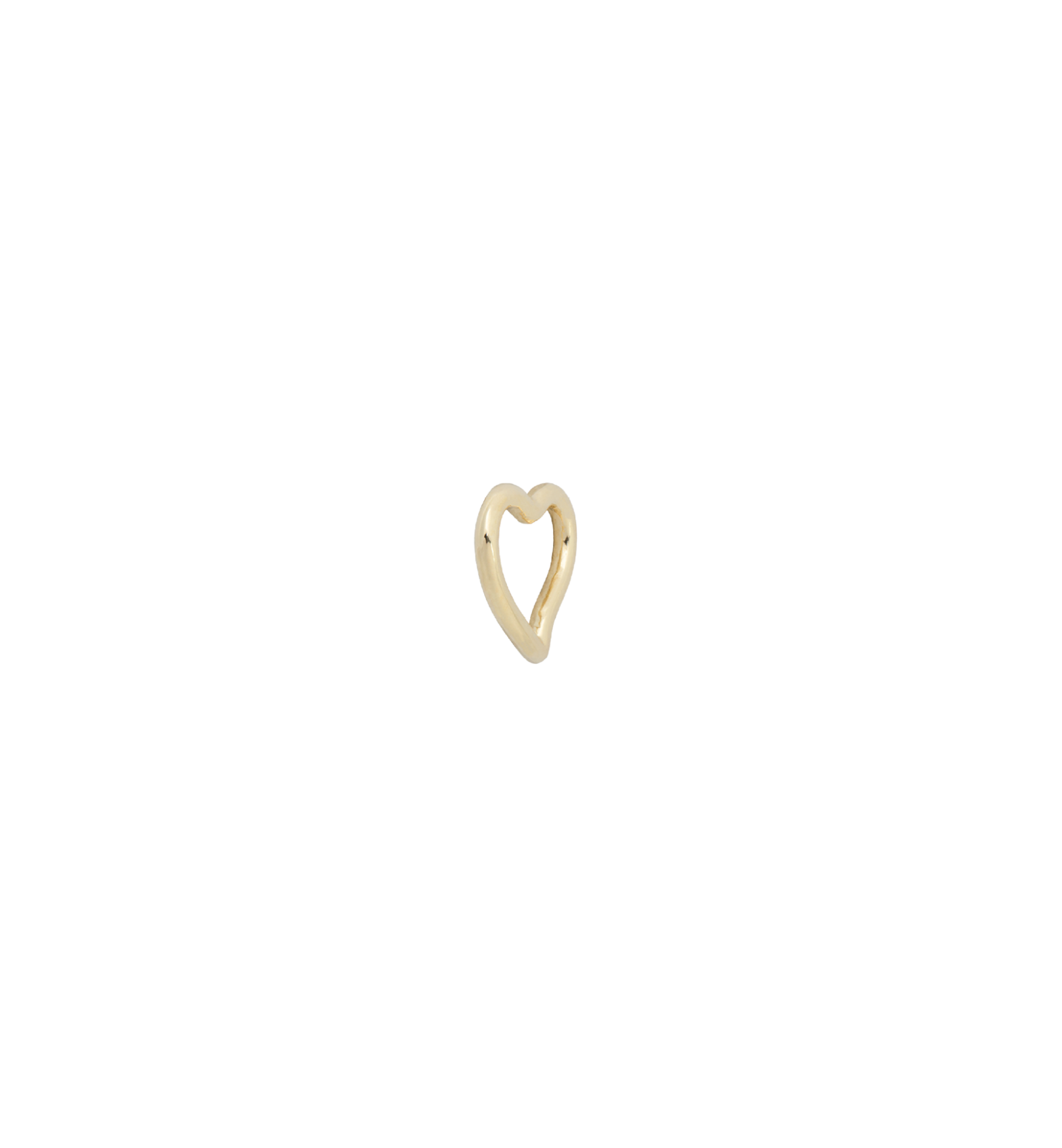 Plain Heart Charm - Gold Plated